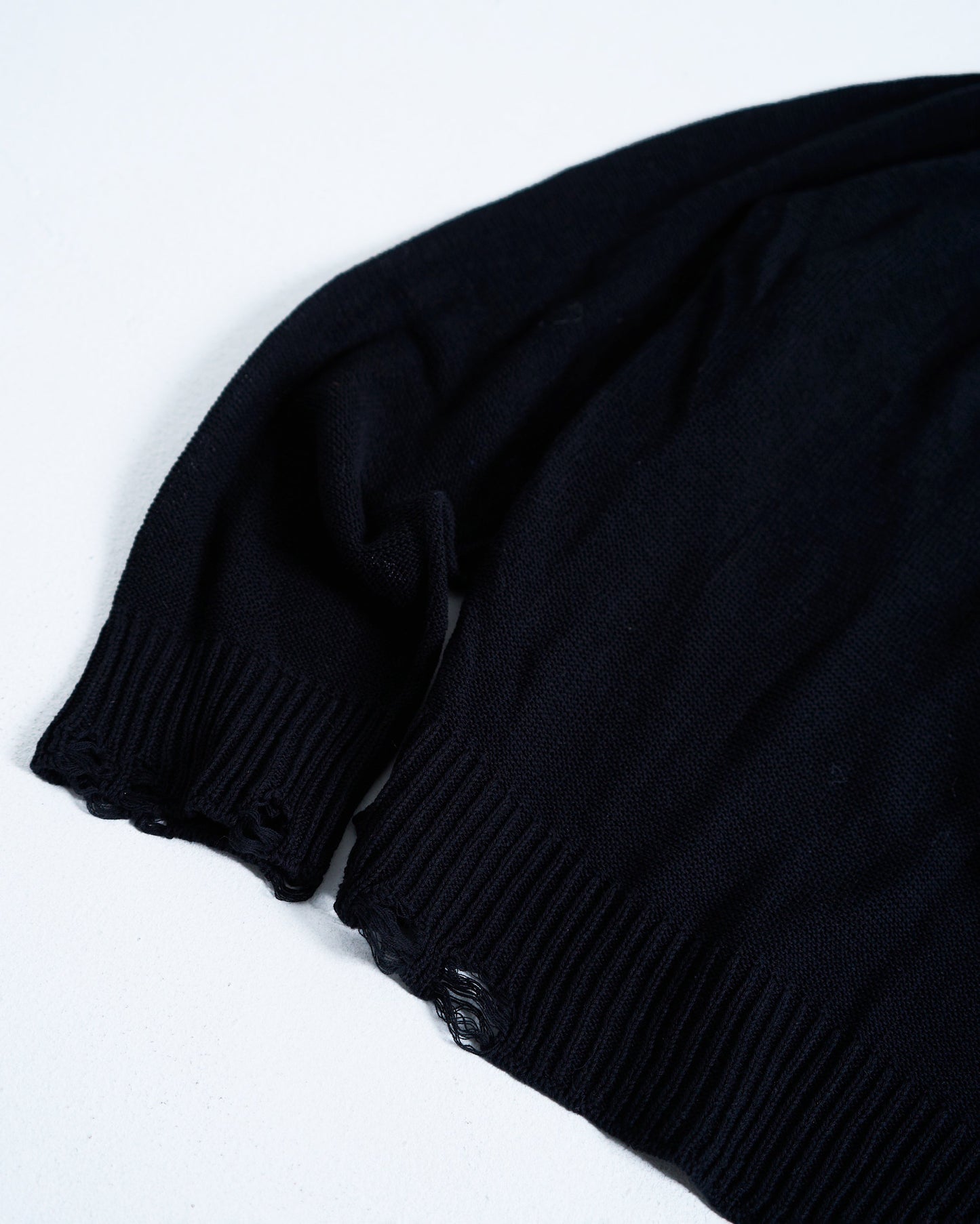 flower paint broken long sleeve sheer sweater