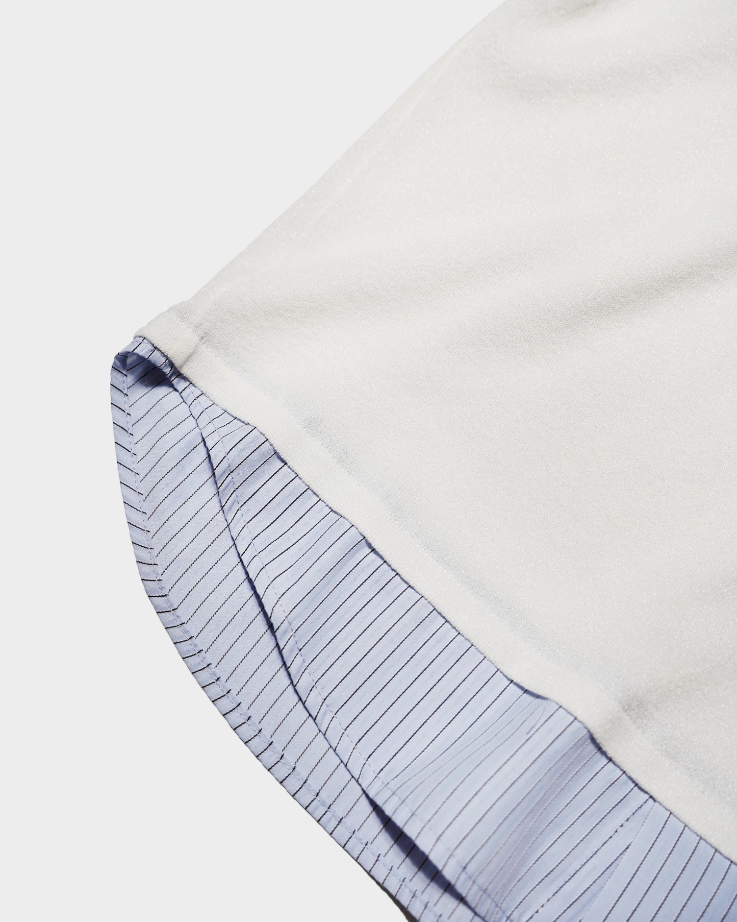 STRIPE SHIRT LAYERED LAME KNIT H/S SHIRTS