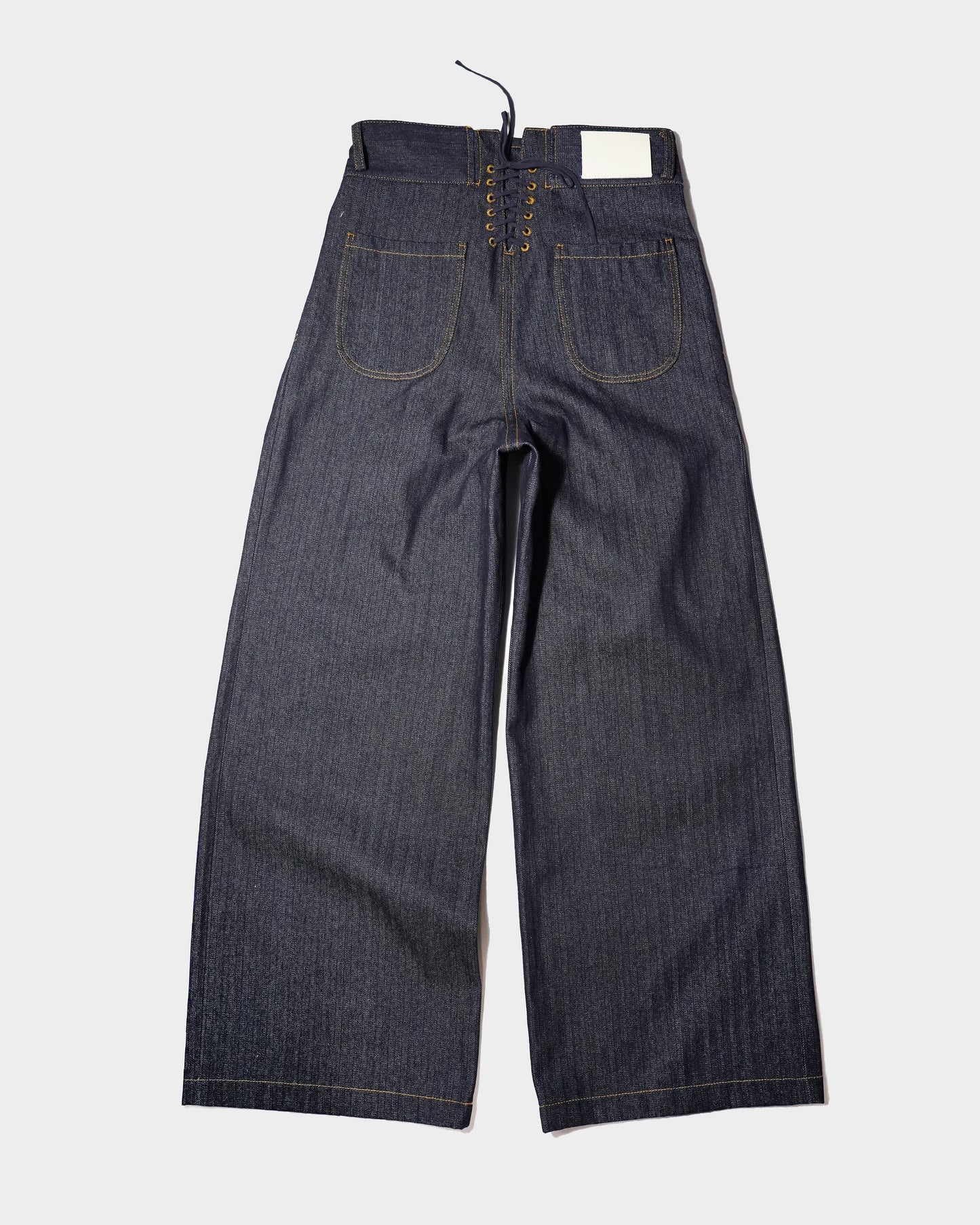 LACEUP SAILOR HERRINGBONE DENIM