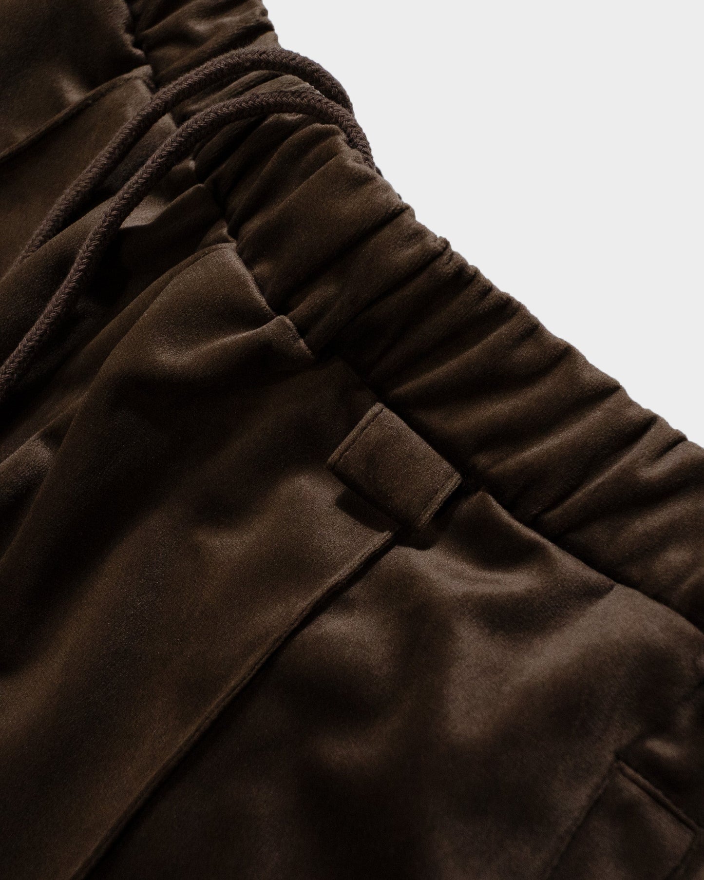 velvet flower embroidery line baggy track pants