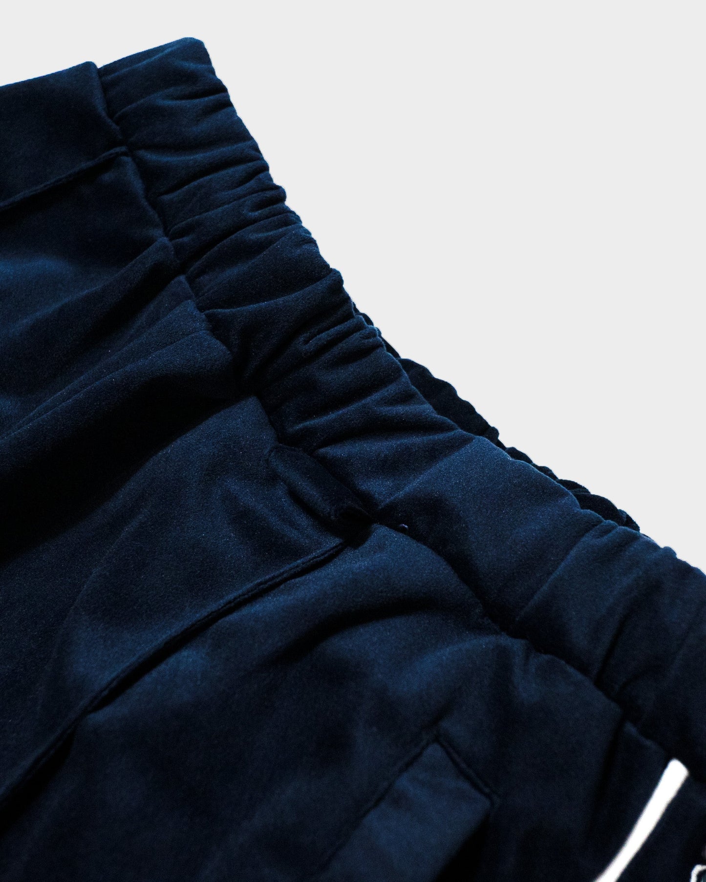 velvet flower embroidery line baggy track pants