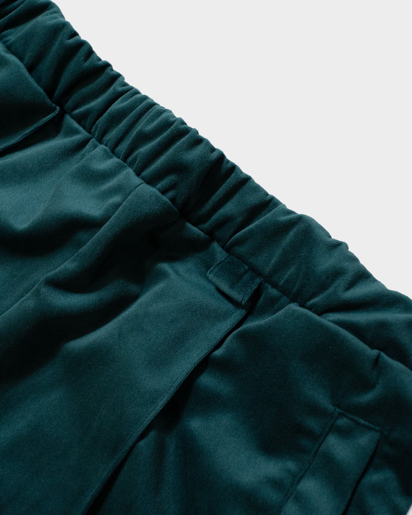 velvet flower embroidery line baggy track pants