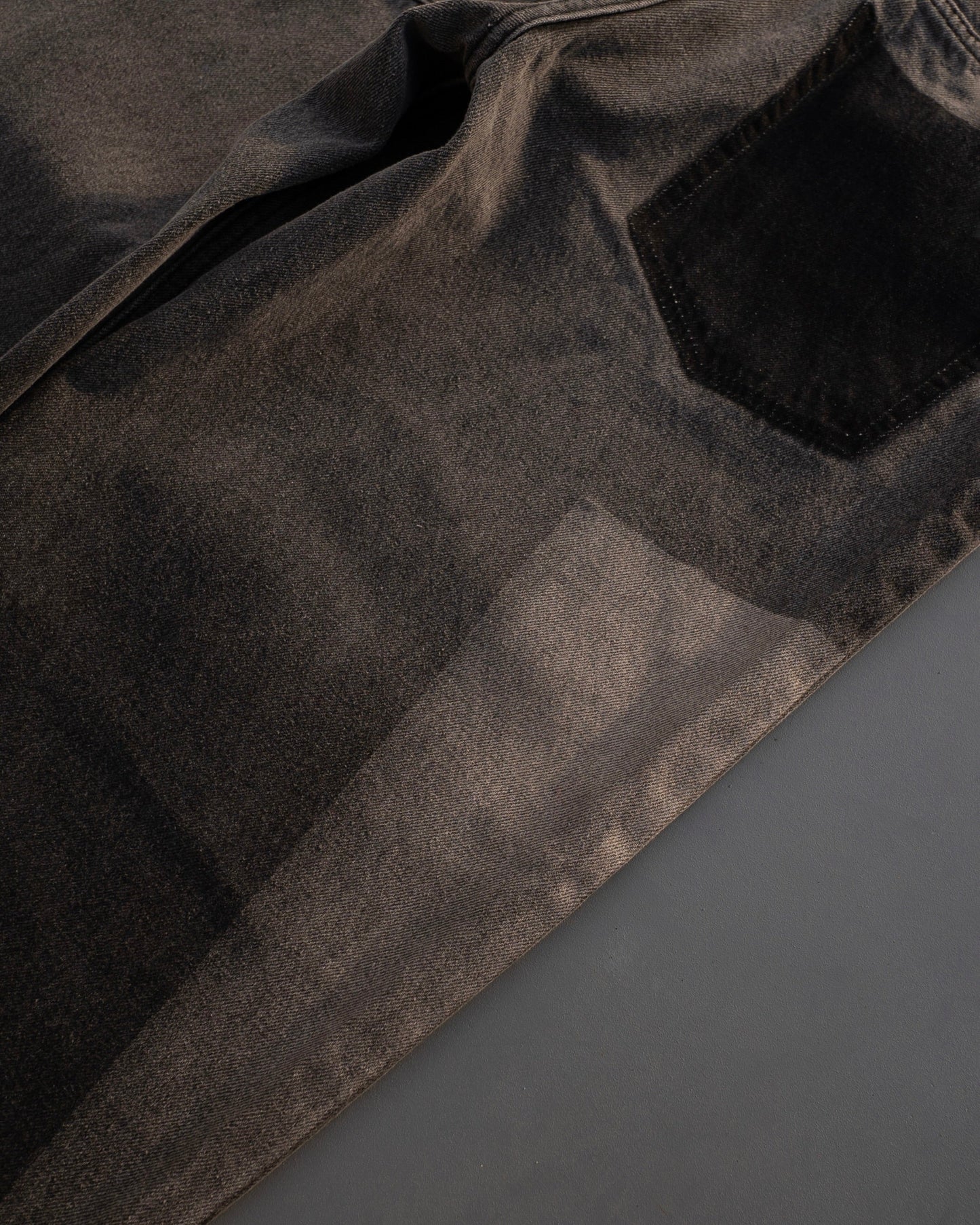 fade blast semi-baggy denim
