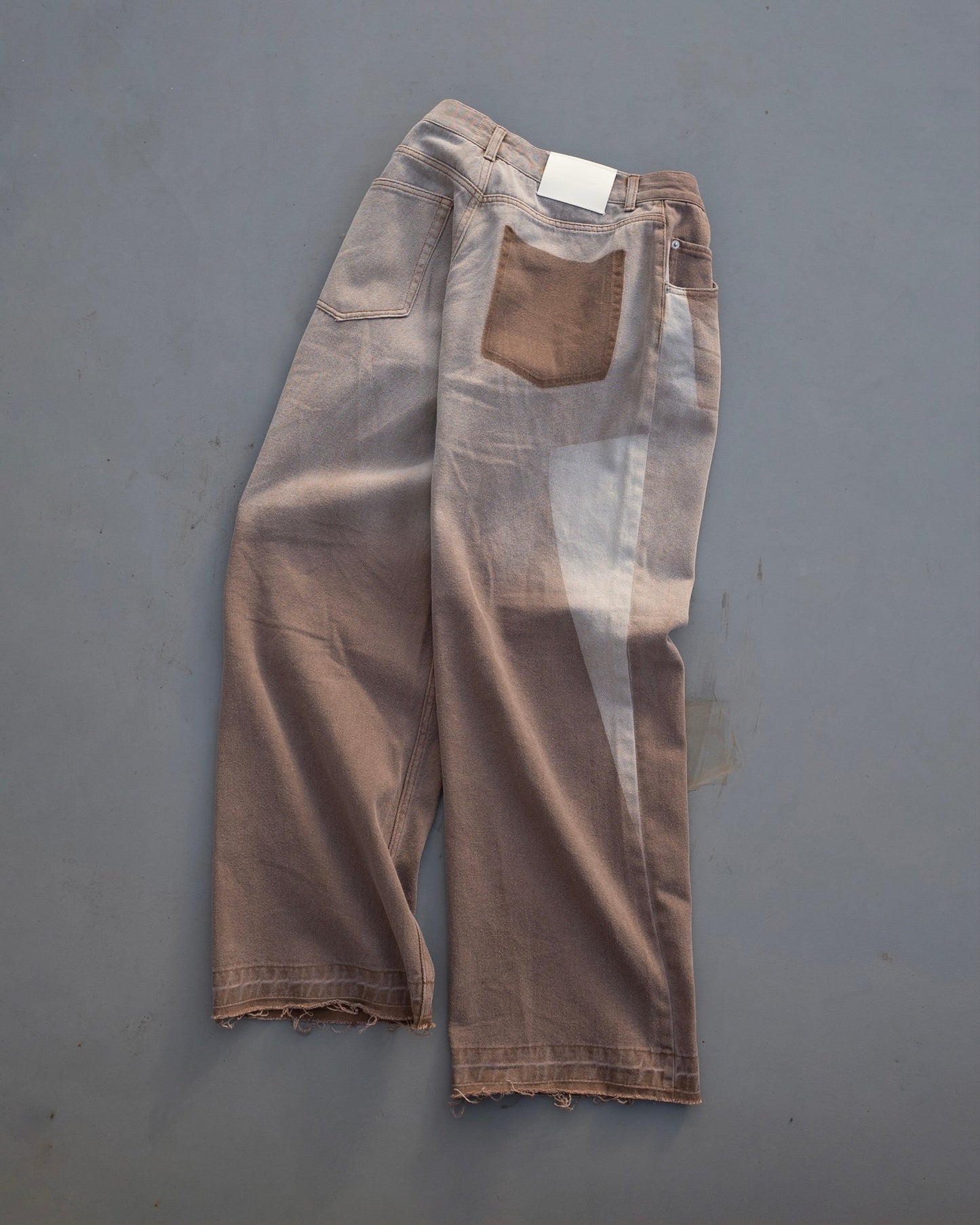 fade blast semi-baggy denim