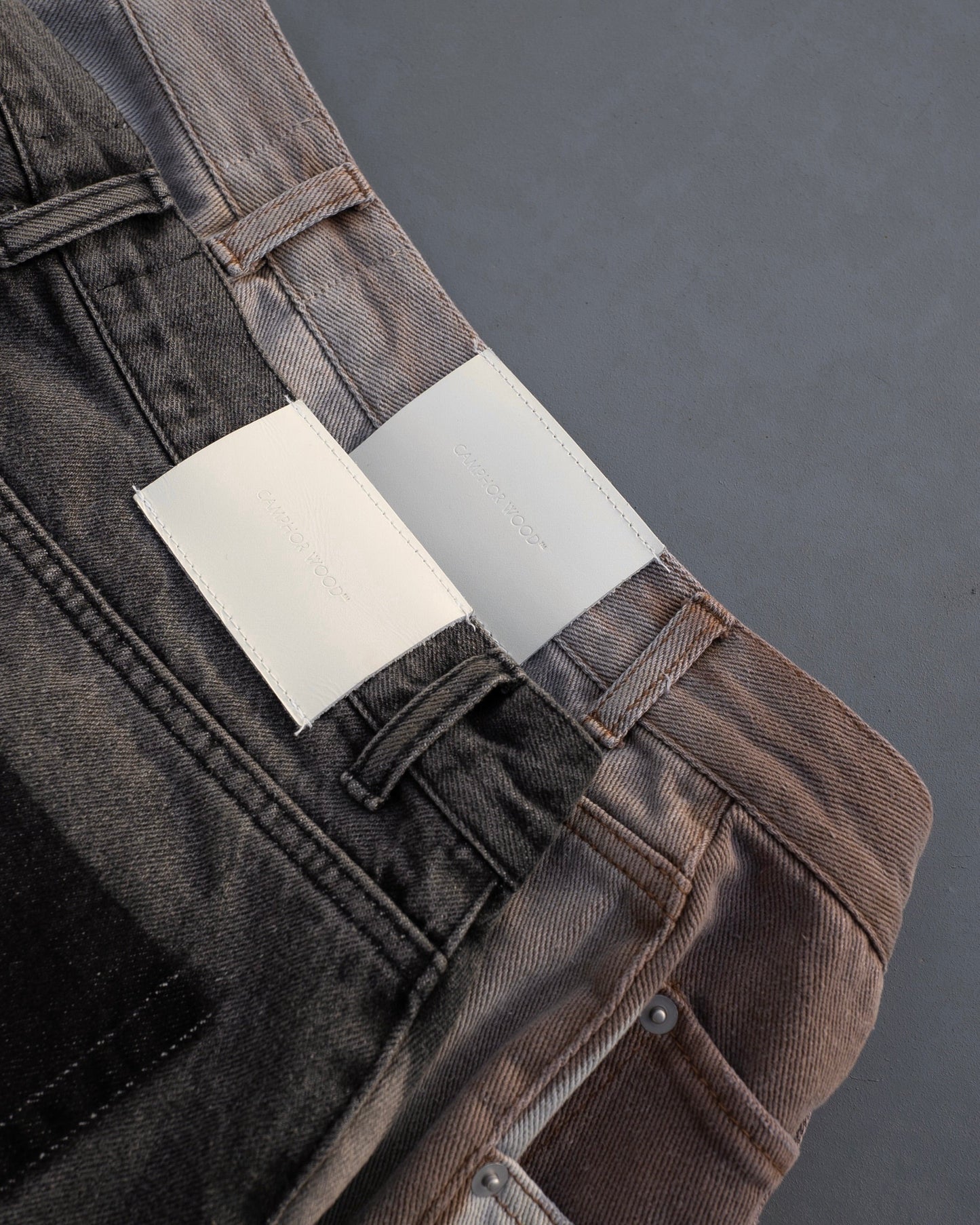 fade blast semi-baggy denim