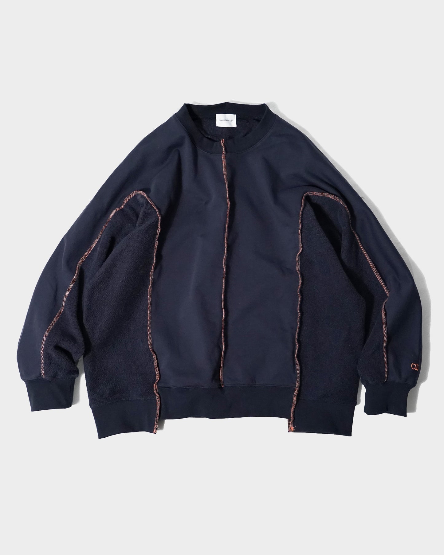 patchwork inside-out stiching sweat