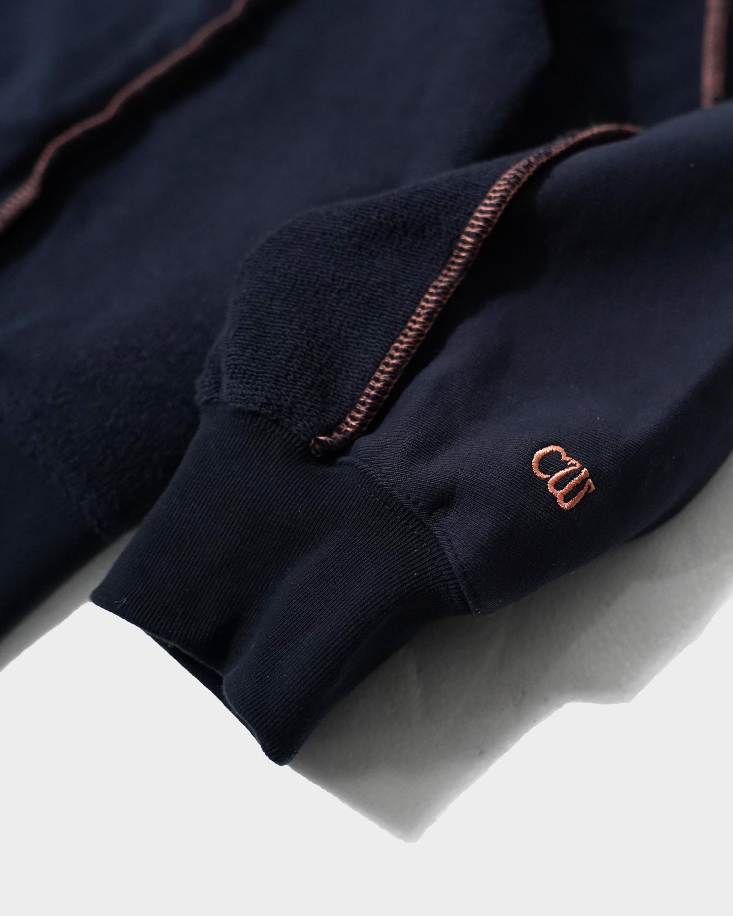 patchwork inside-out stiching sweat