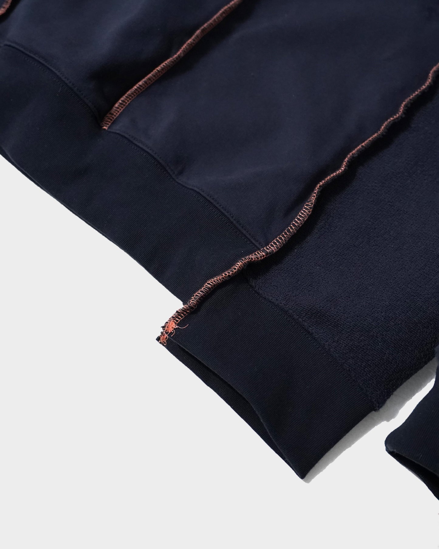patchwork inside-out stiching sweat