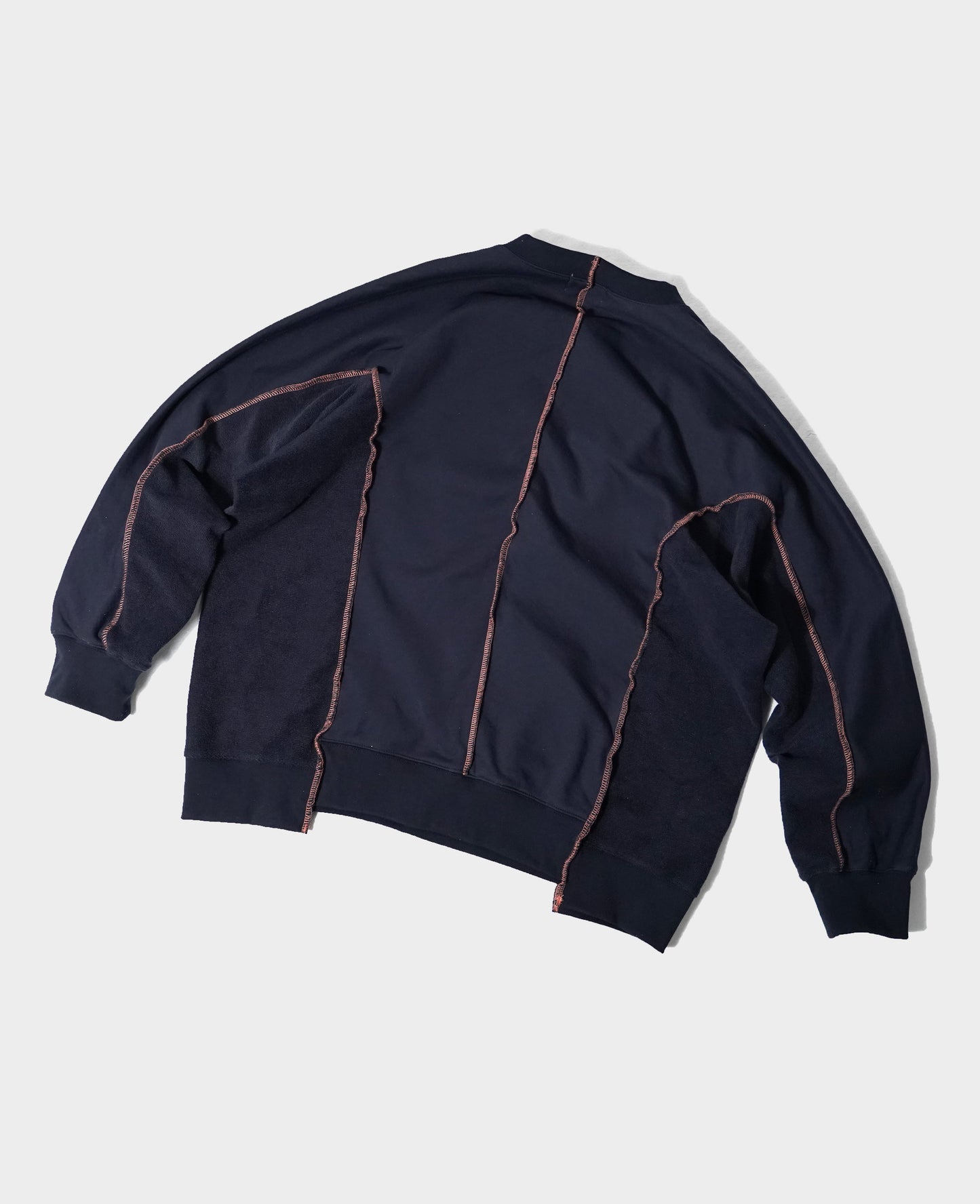 patchwork inside-out stiching sweat