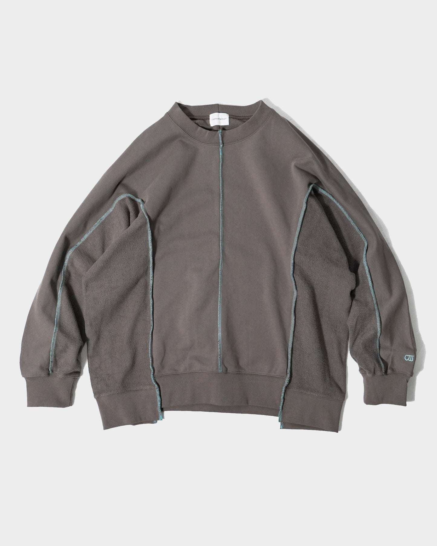patchwork inside-out stiching sweat