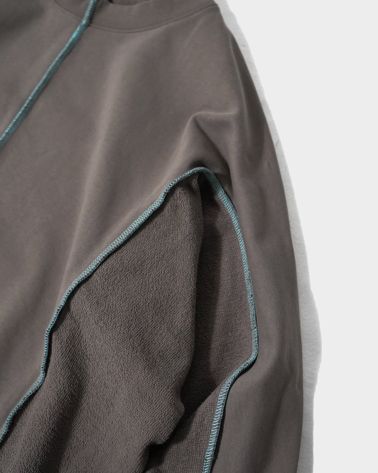 patchwork inside-out stiching sweat