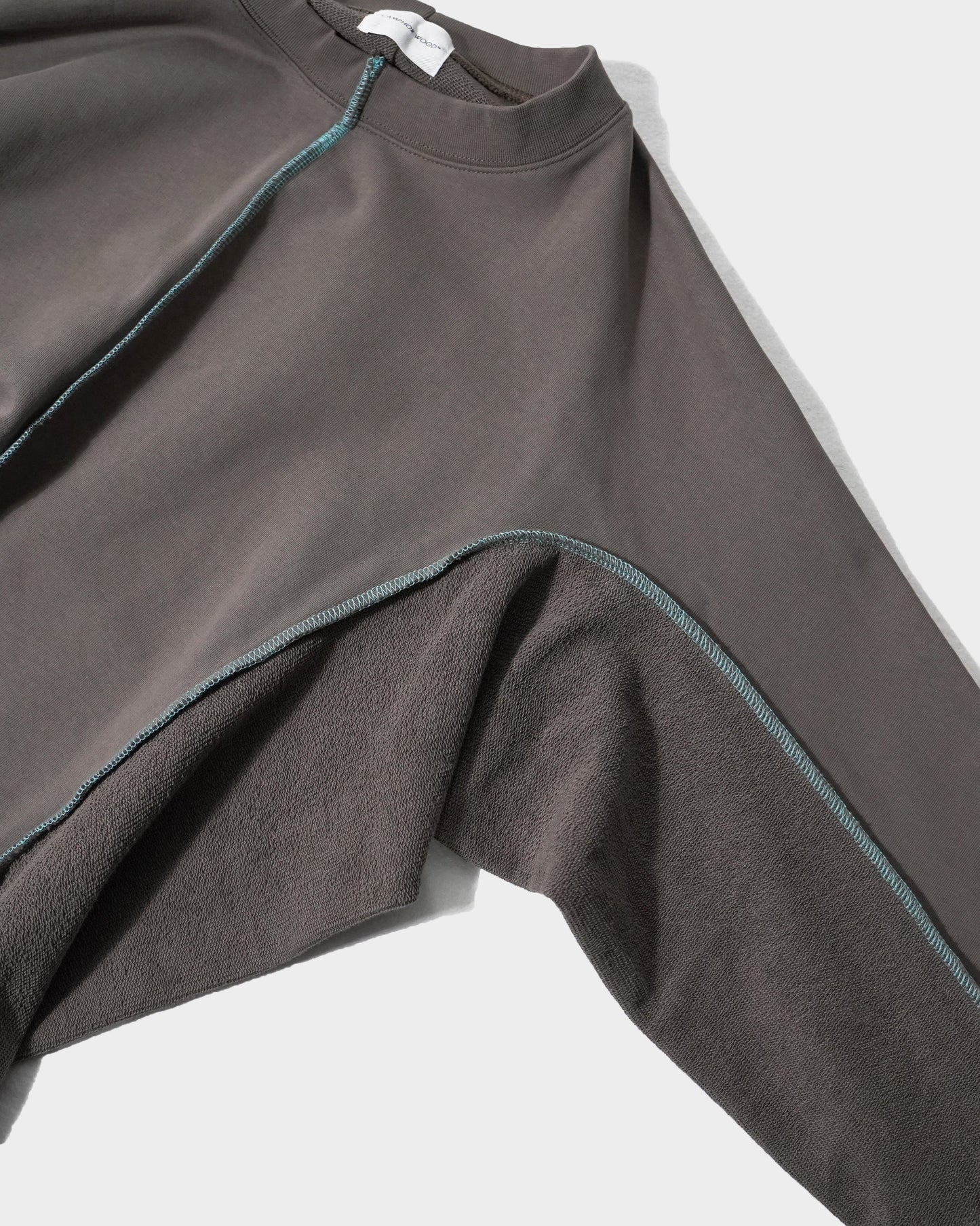 patchwork inside-out stiching sweat