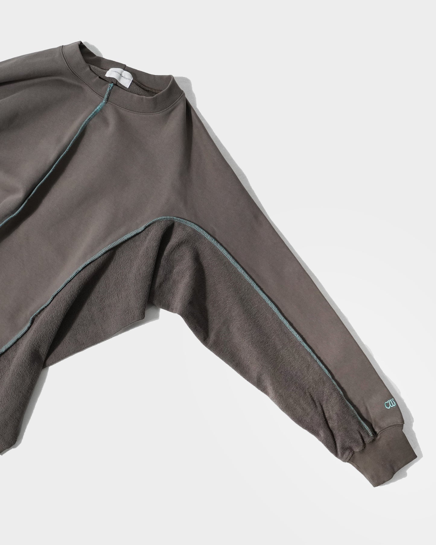 patchwork inside-out stiching sweat