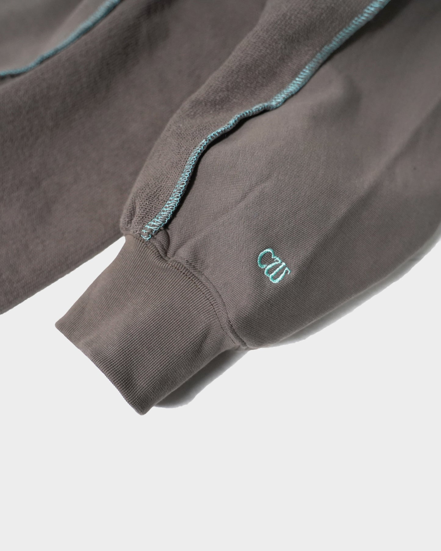 patchwork inside-out stiching sweat