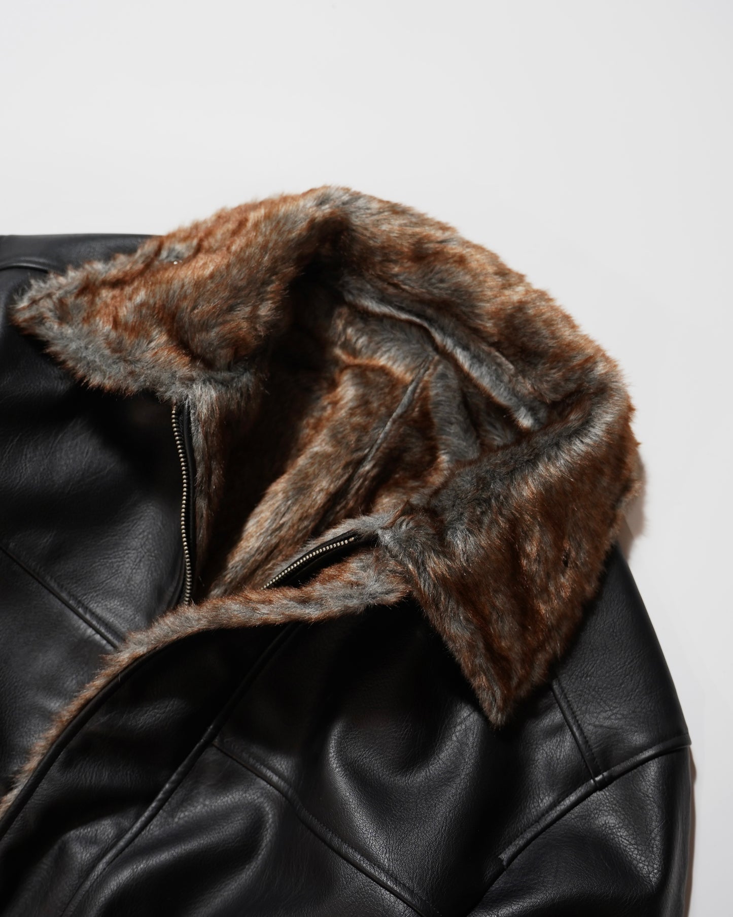 leather/fur faux reversible flight jacket (発送予定:2025年11月上旬~)