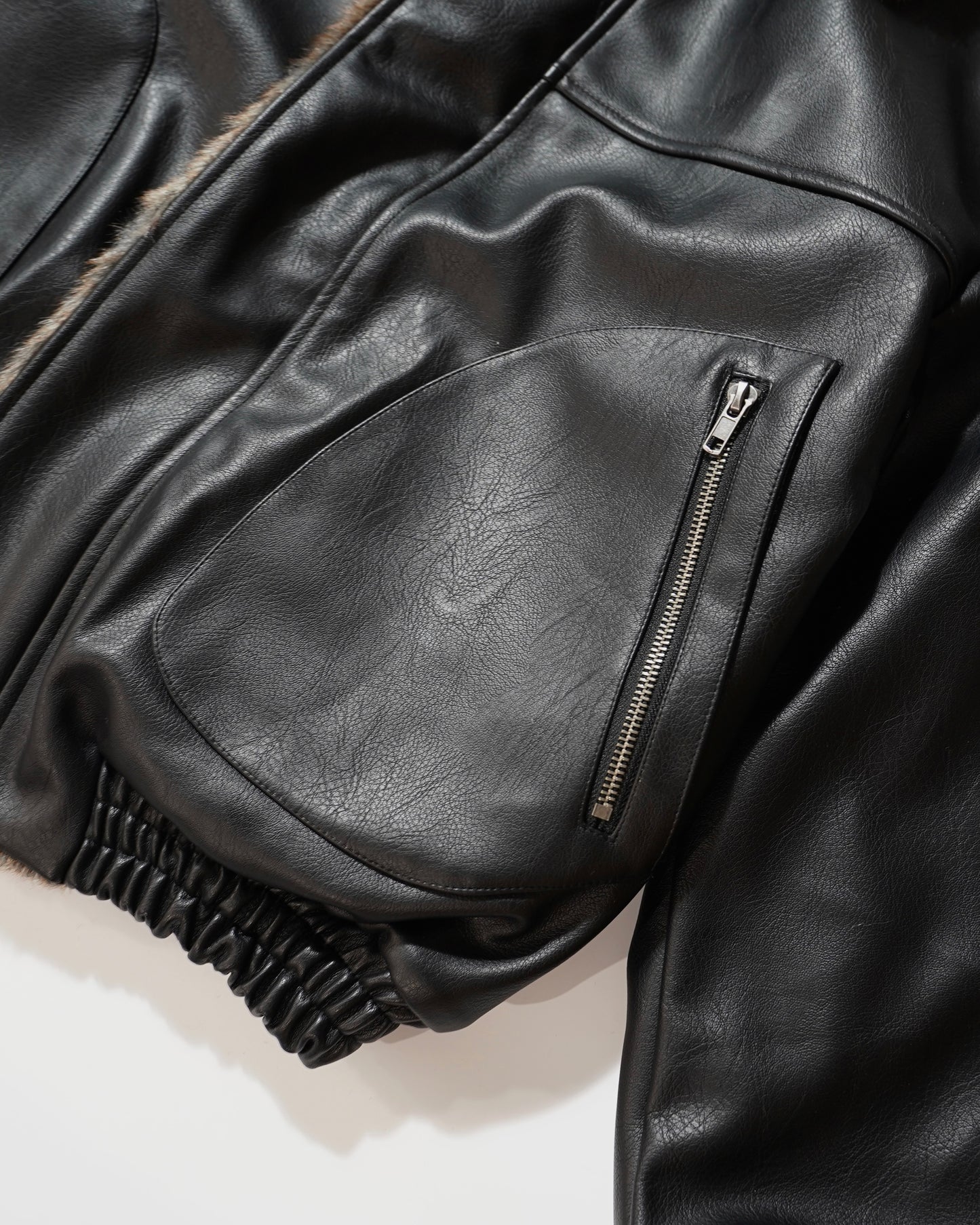 leather/fur faux reversible flight jacket (発送予定:2025年11月上旬~)