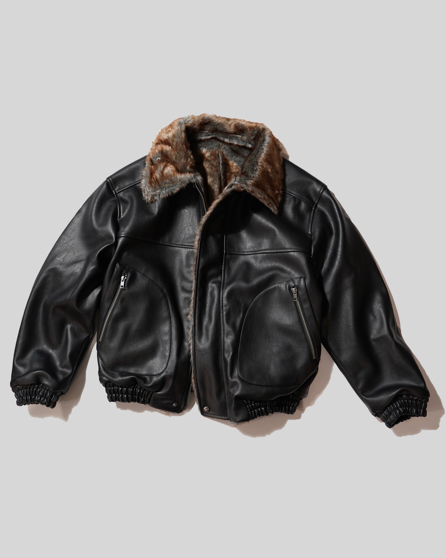 leather/fur faux reversible flight jacket (発送予定:2025年11月上旬~)