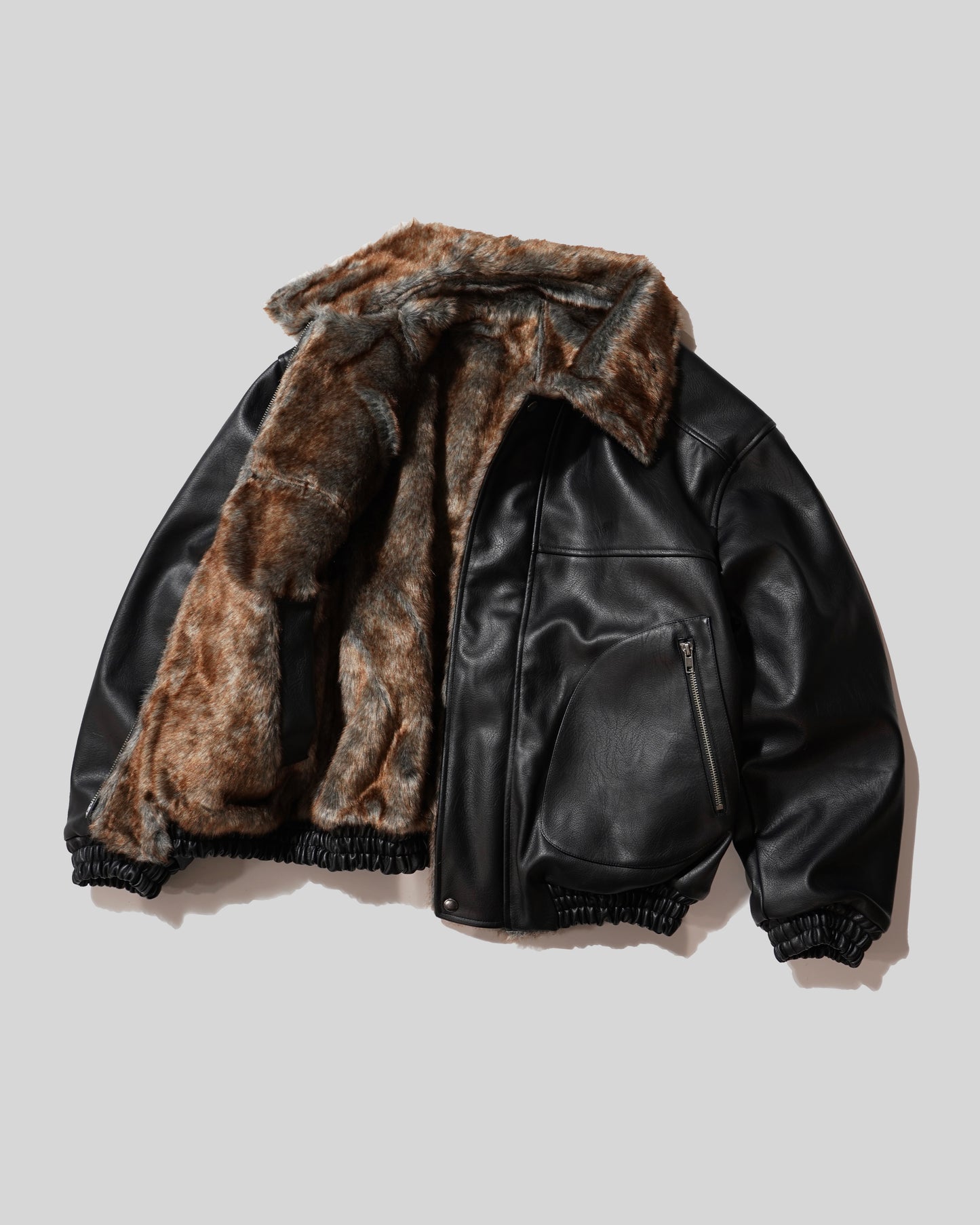 leather/fur faux reversible flight jacket (発送予定:2025年11月上旬~)