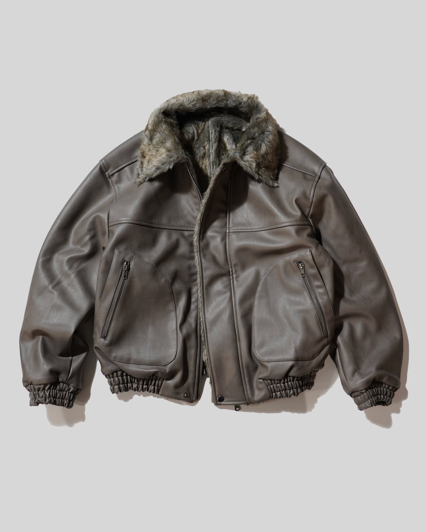 leather/fur faux reversible flight jacket (発送予定:2025年11月上旬~)