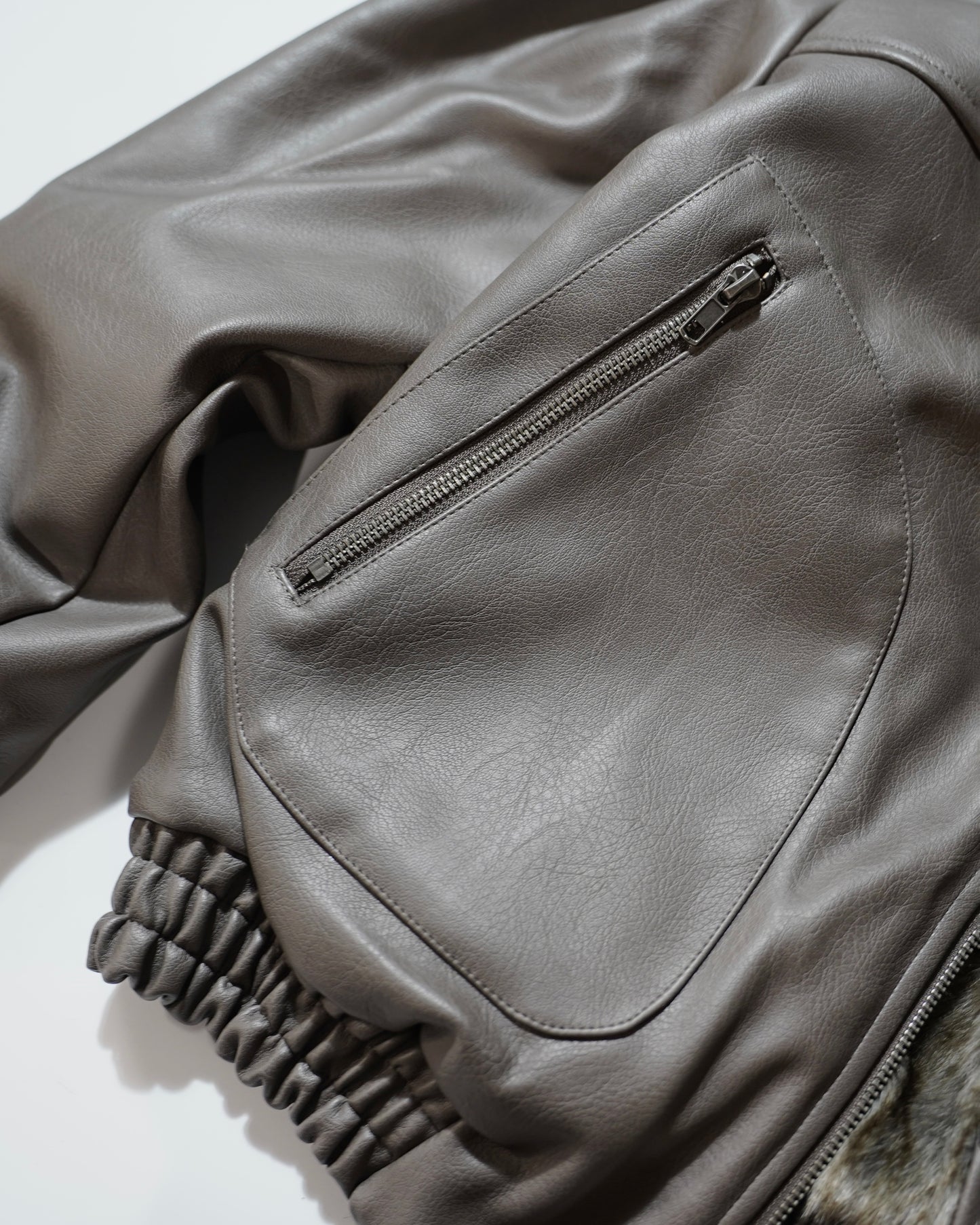 leather/fur faux reversible flight jacket (発送予定:2025年11月上旬~)