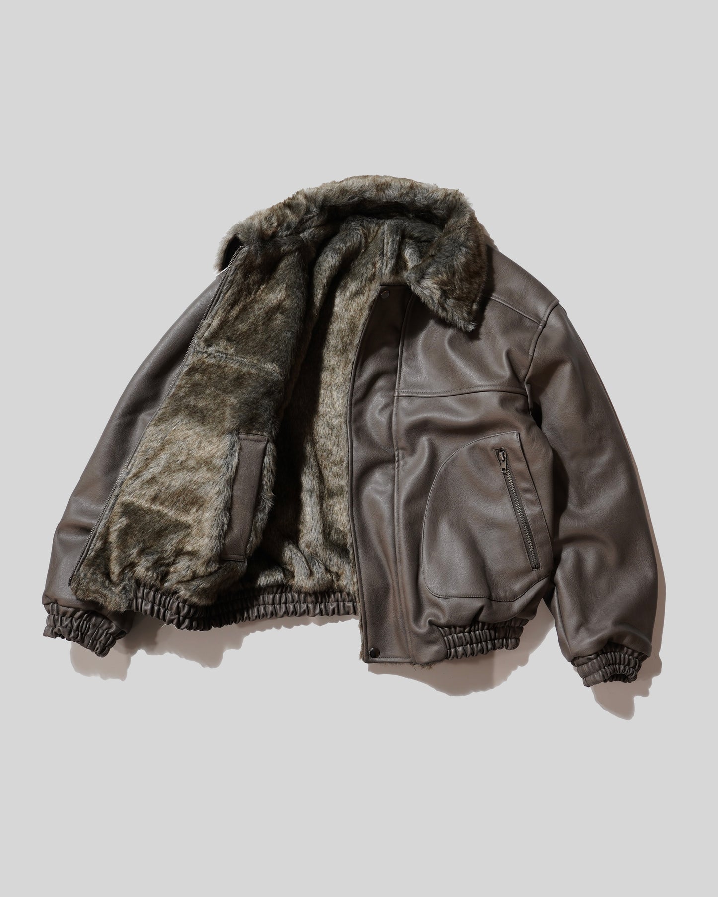 leather/fur faux reversible flight jacket (発送予定:2025年11月上旬~)