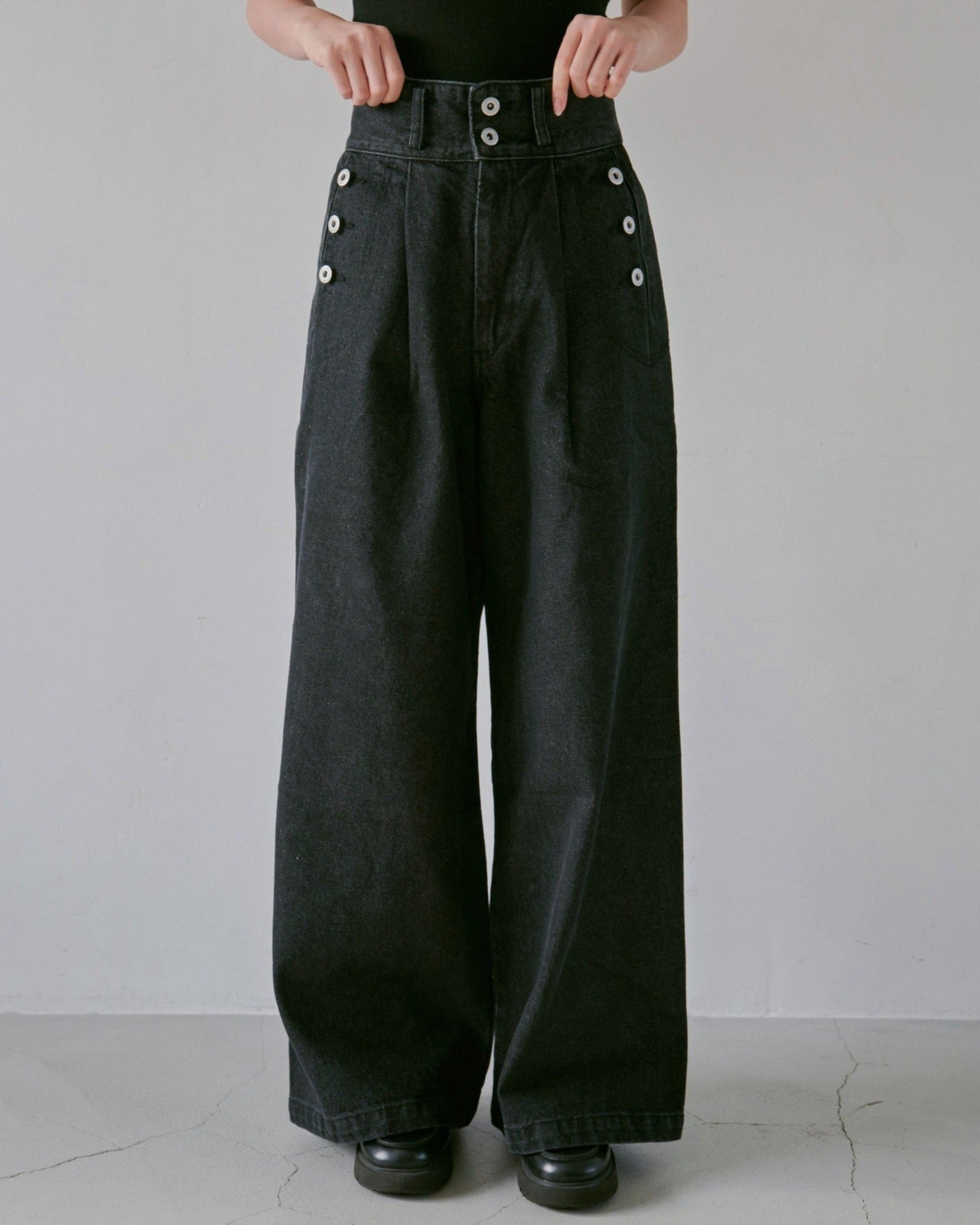 パンツ Camphorwood laceup widebaggy sailordenim laceup wide baggy sailor denim – CAMPHOR WOOD - OFFICIAL