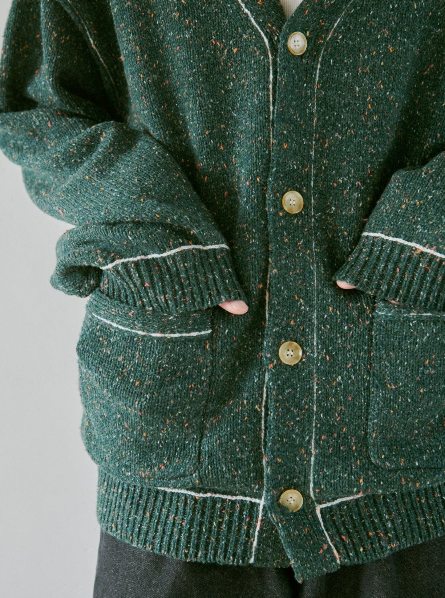 nep stitching loose cardigan