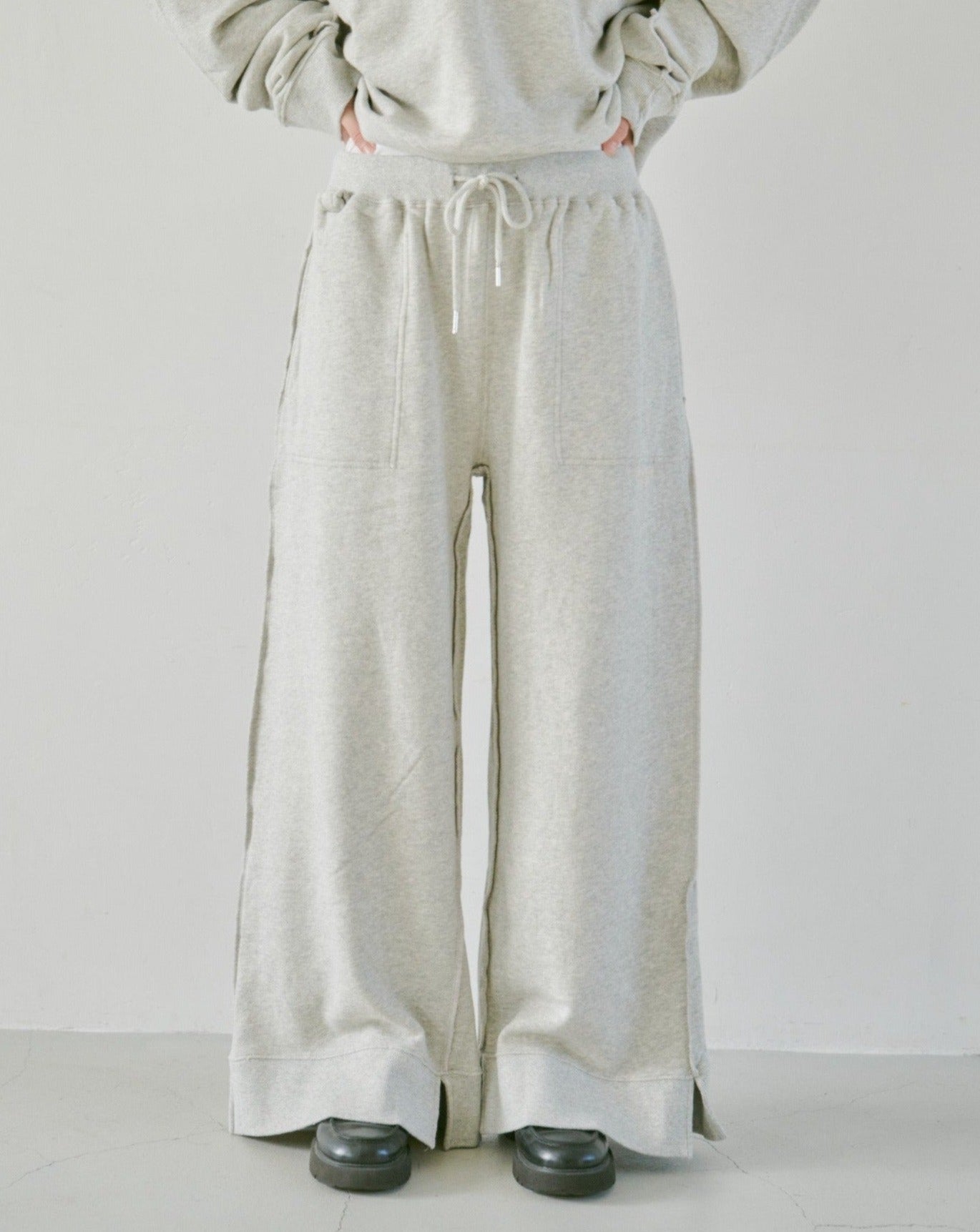 reversible inside-out baggy sweat pants