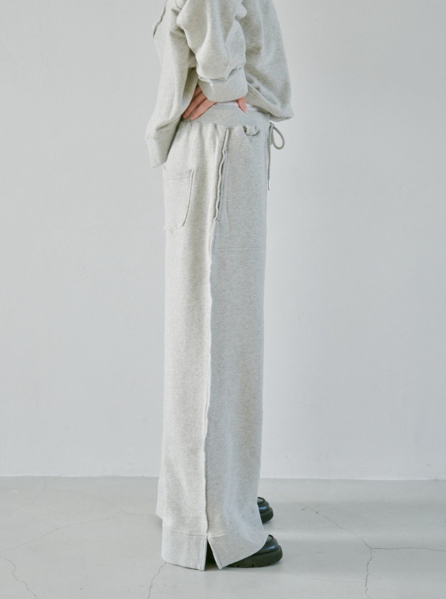 reversible inside-out baggy sweat pants
