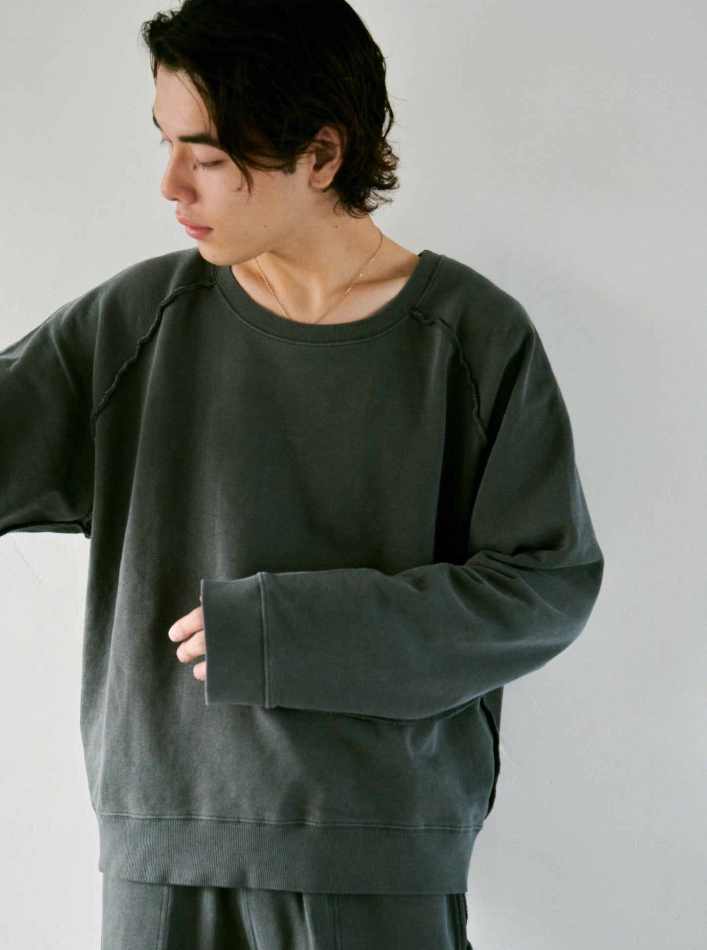 reversible inside-out wide sweat tops