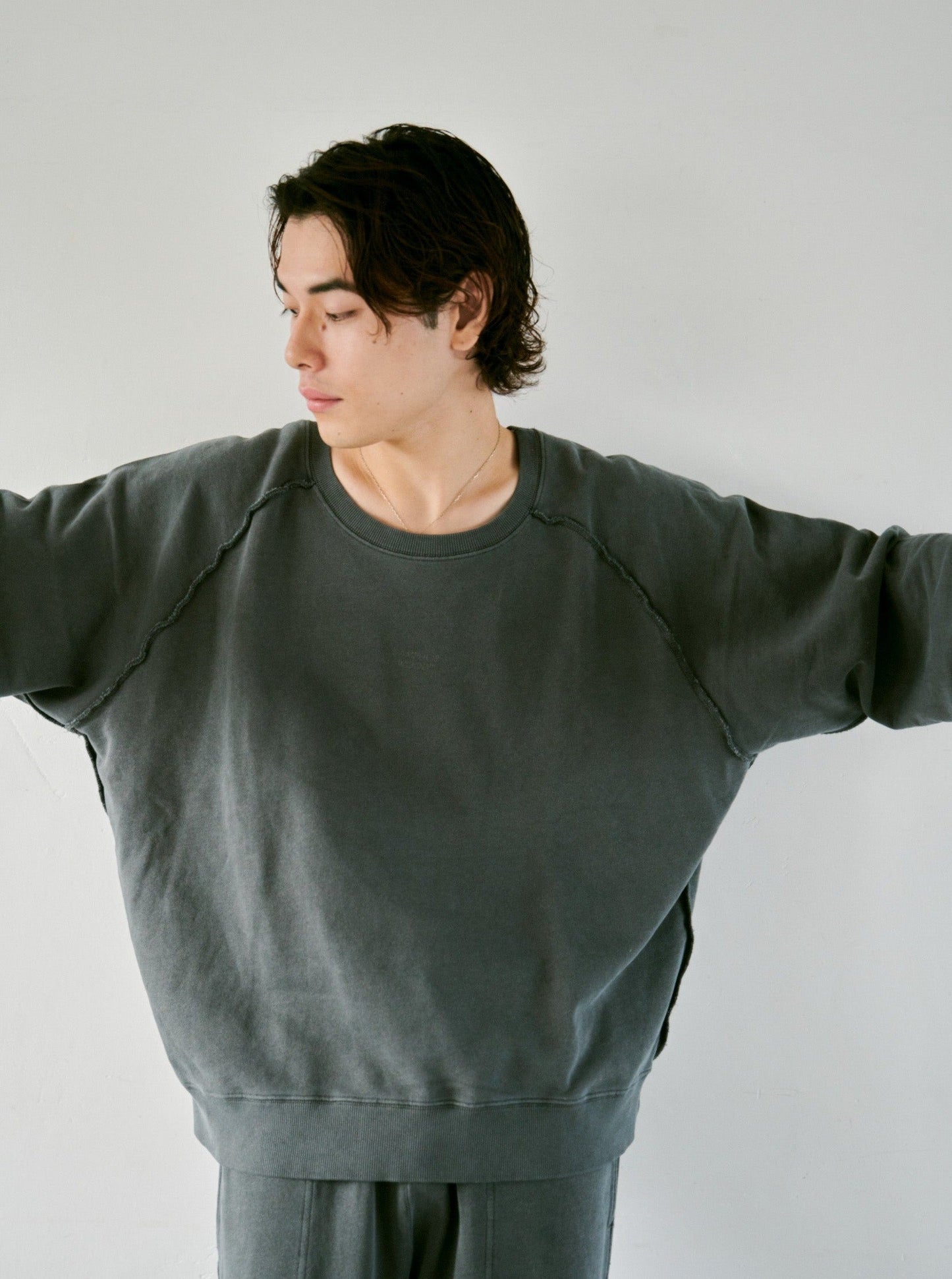 reversible inside-out wide sweat tops