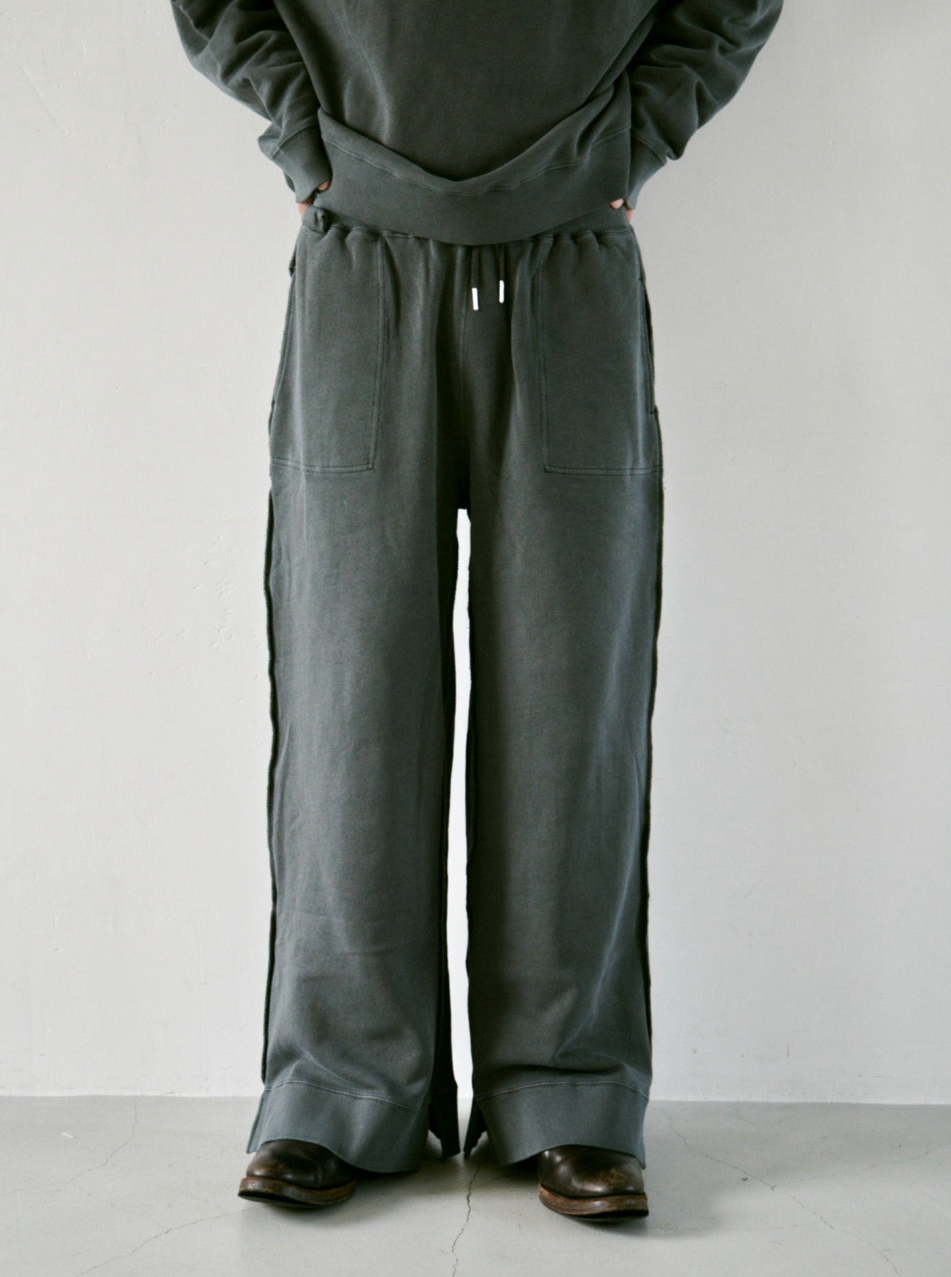 reversible inside-out baggy sweat pants