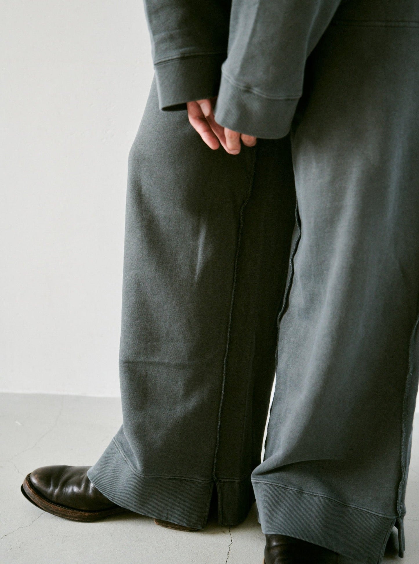 reversible inside-out baggy sweat pants