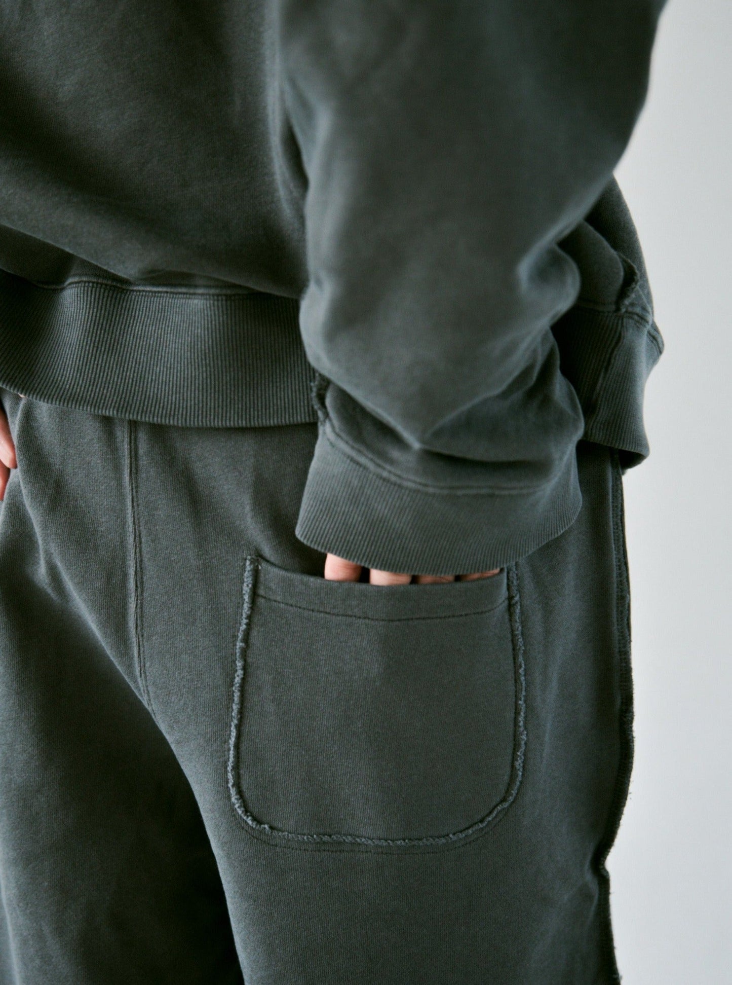reversible inside-out baggy sweat pants