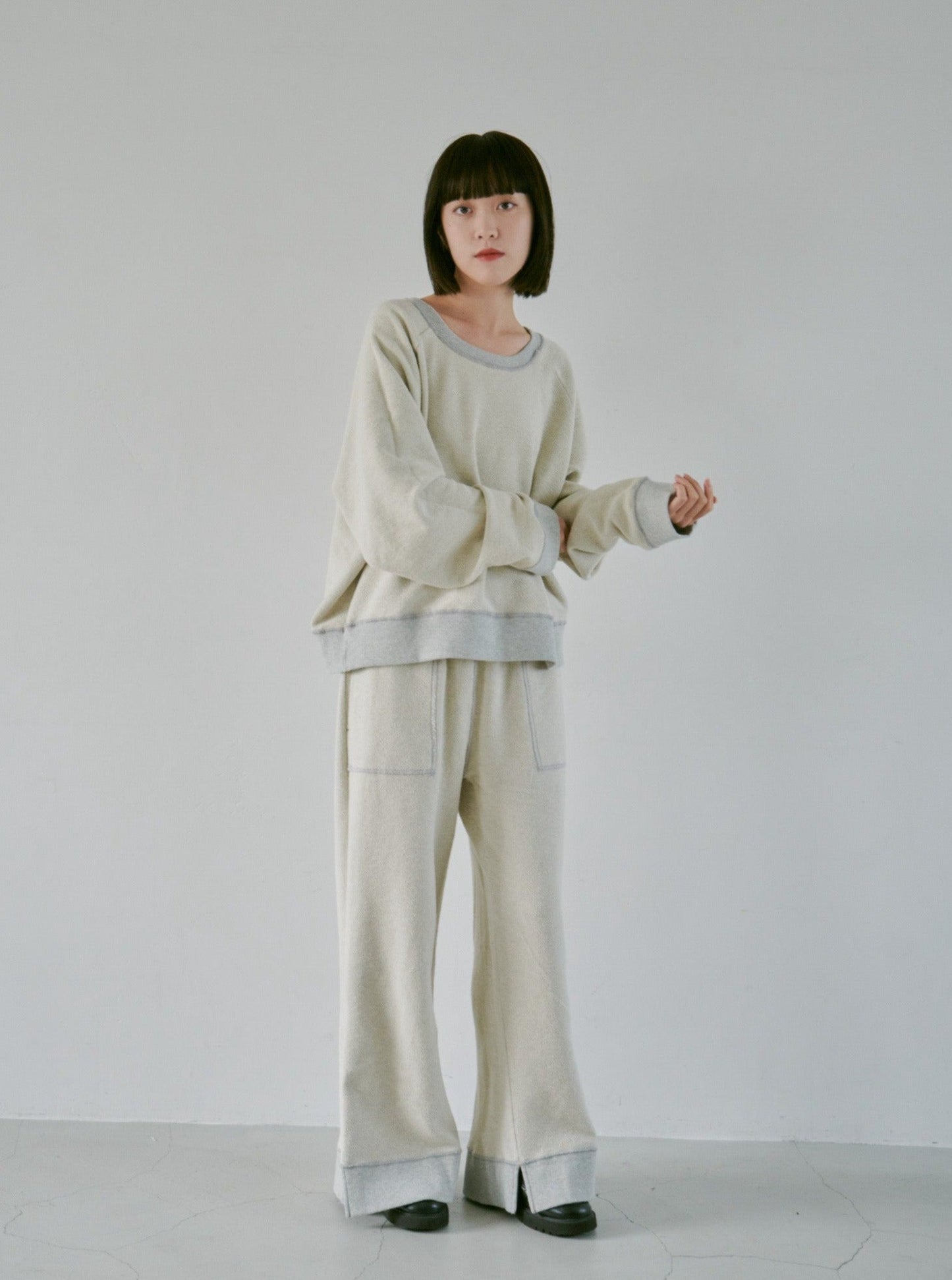 reversible inside-out baggy sweat pants