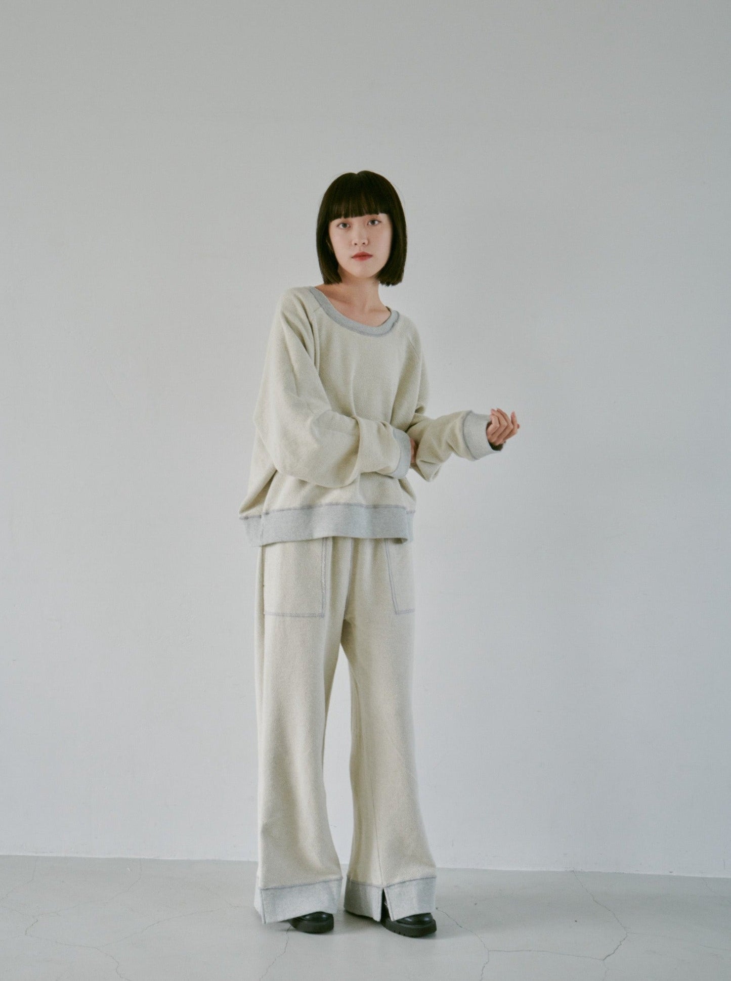 reversible inside-out wide sweat tops