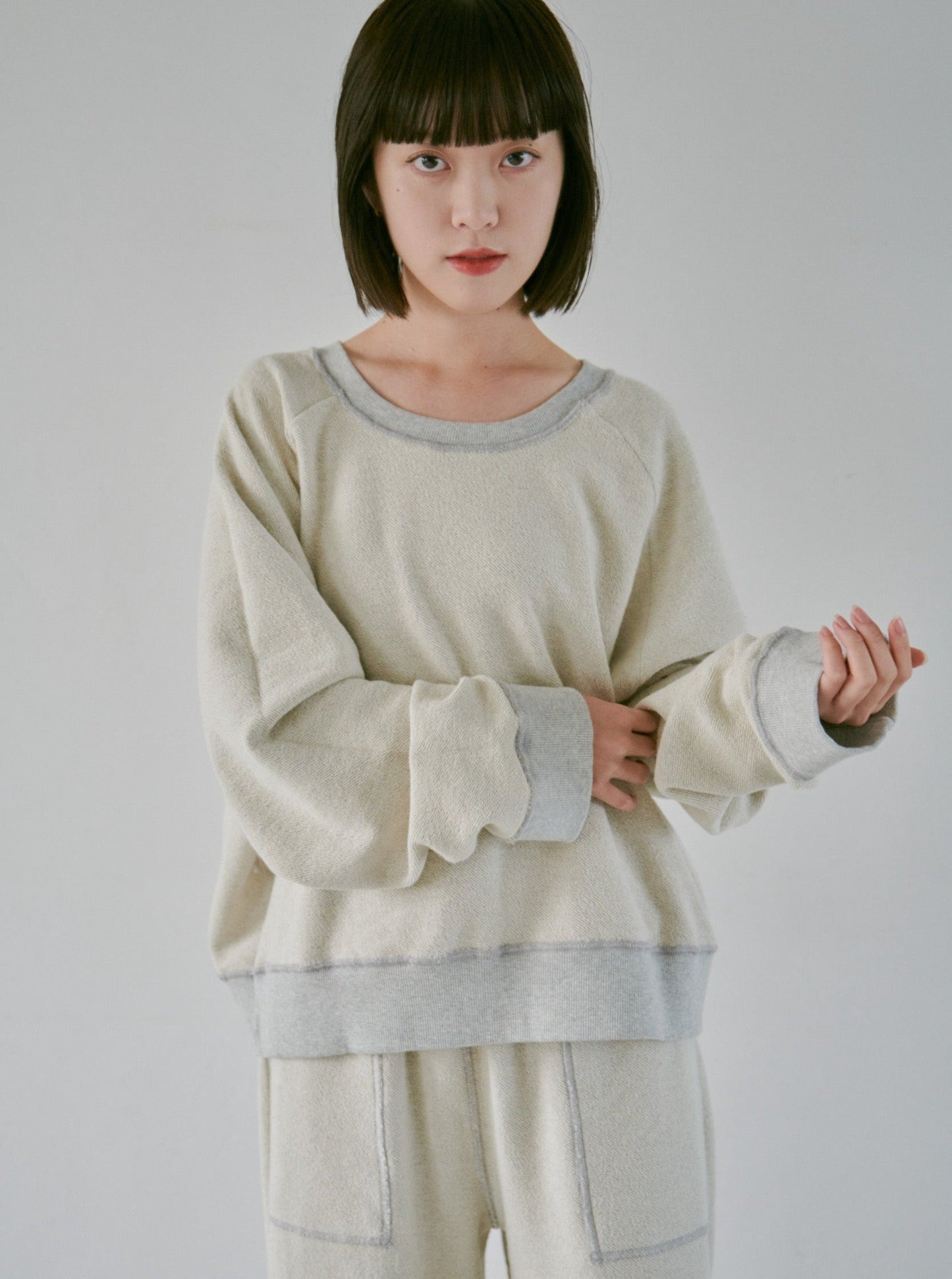 reversible inside-out wide sweat tops