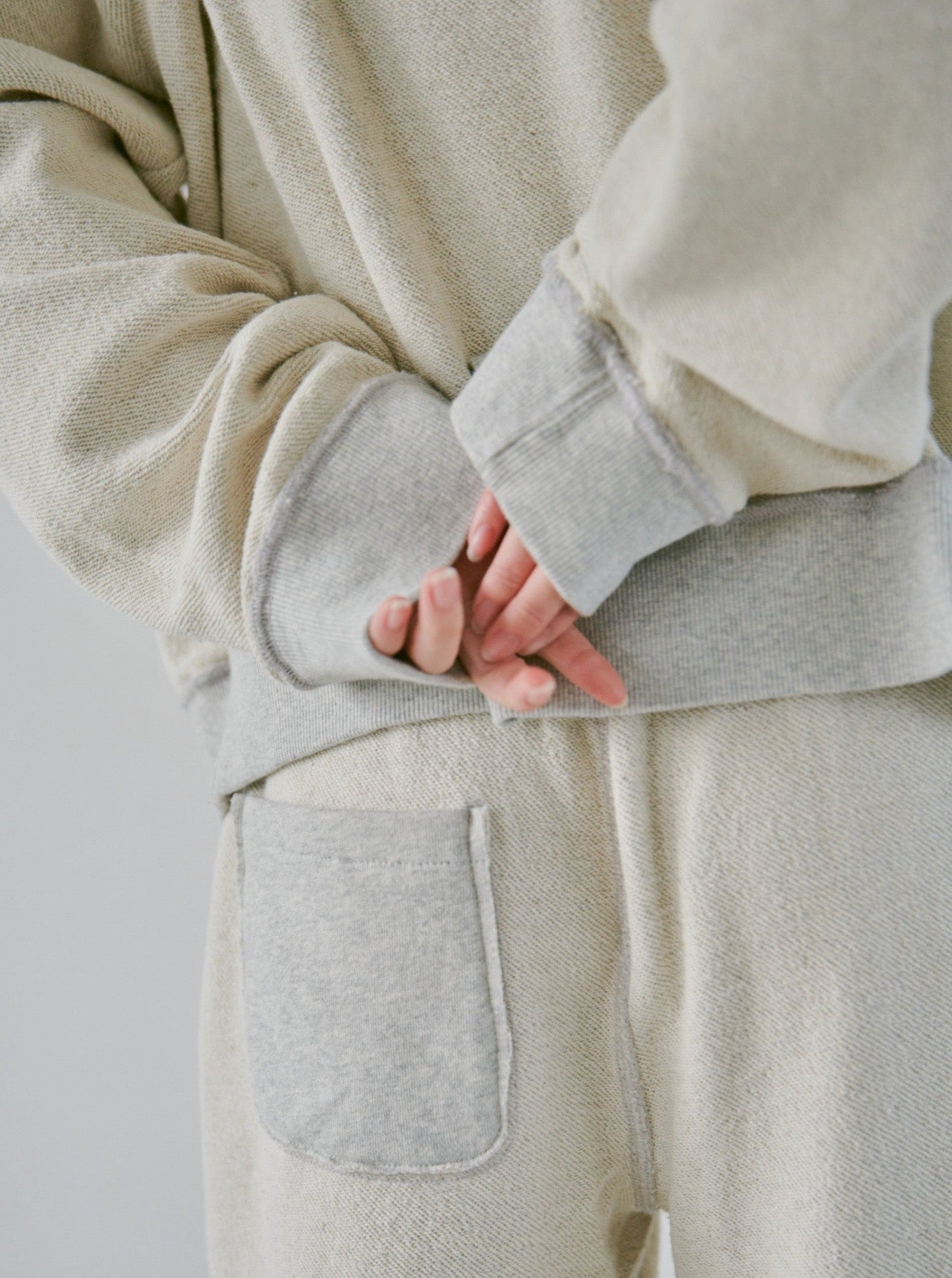 reversible inside-out wide sweat tops