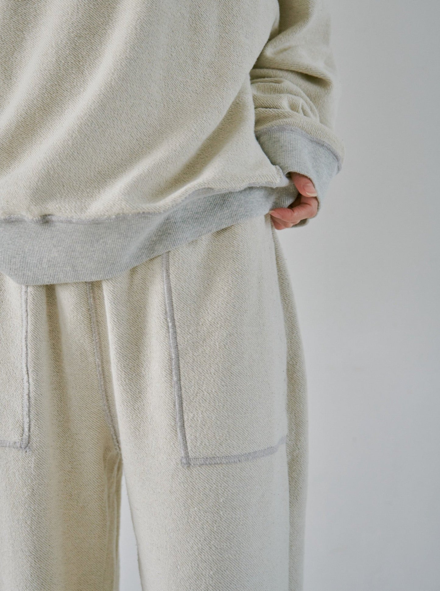 reversible inside-out baggy sweat pants