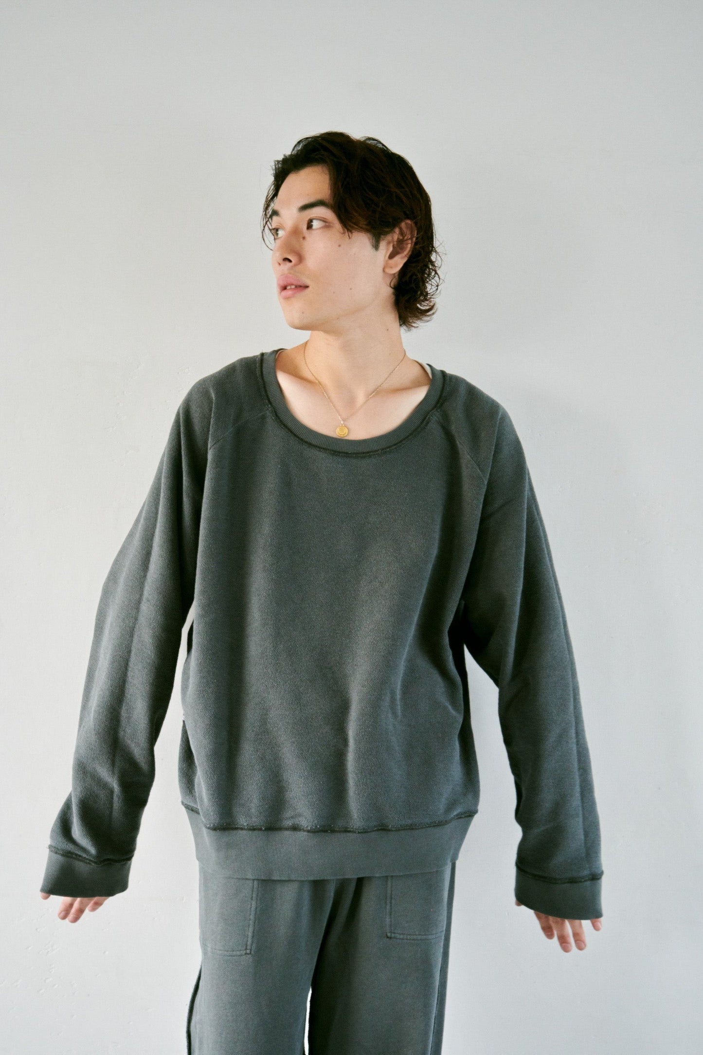 reversible inside-out wide sweat tops