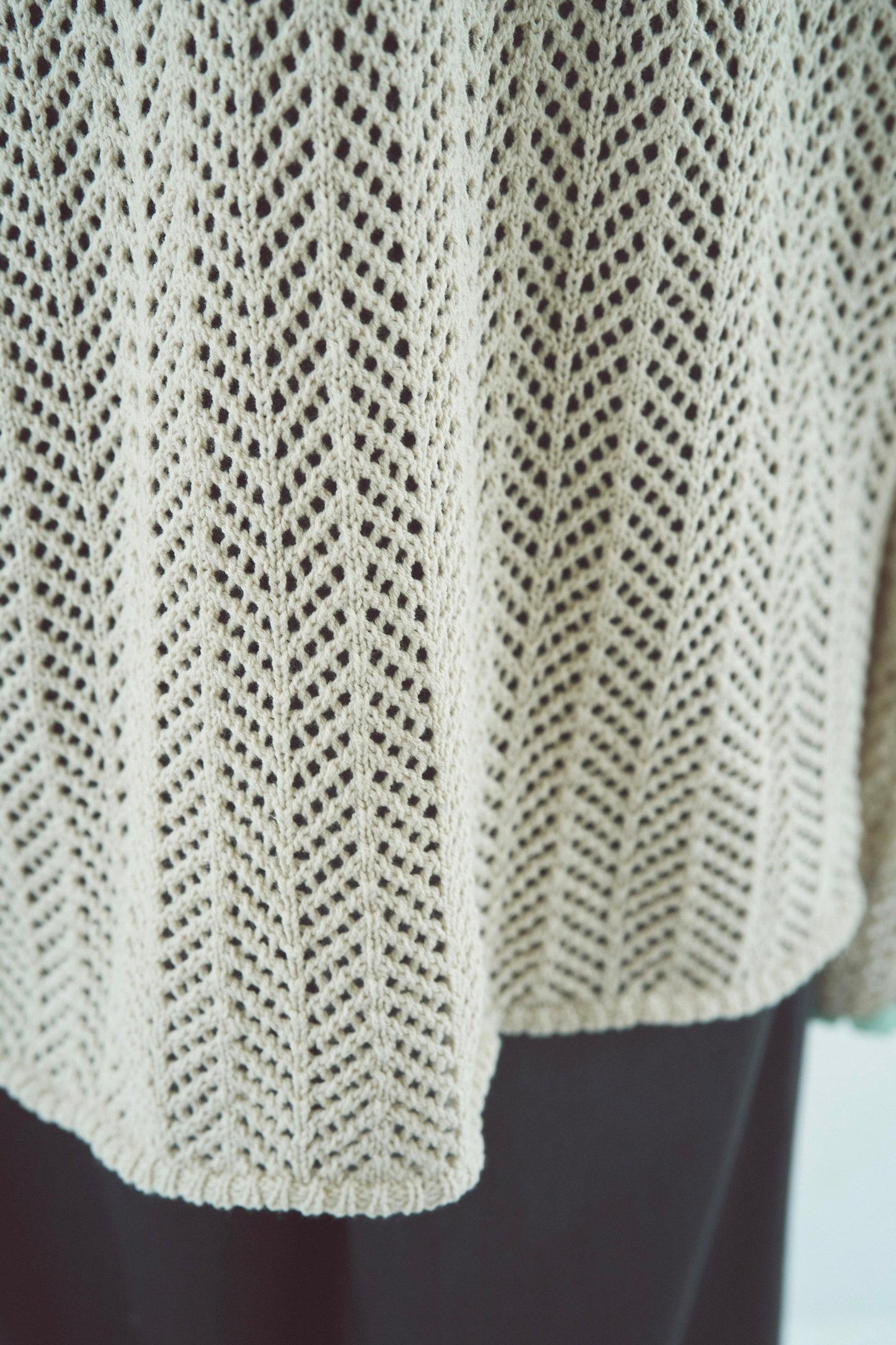 hand knit flower line Cuba shirt cardigan