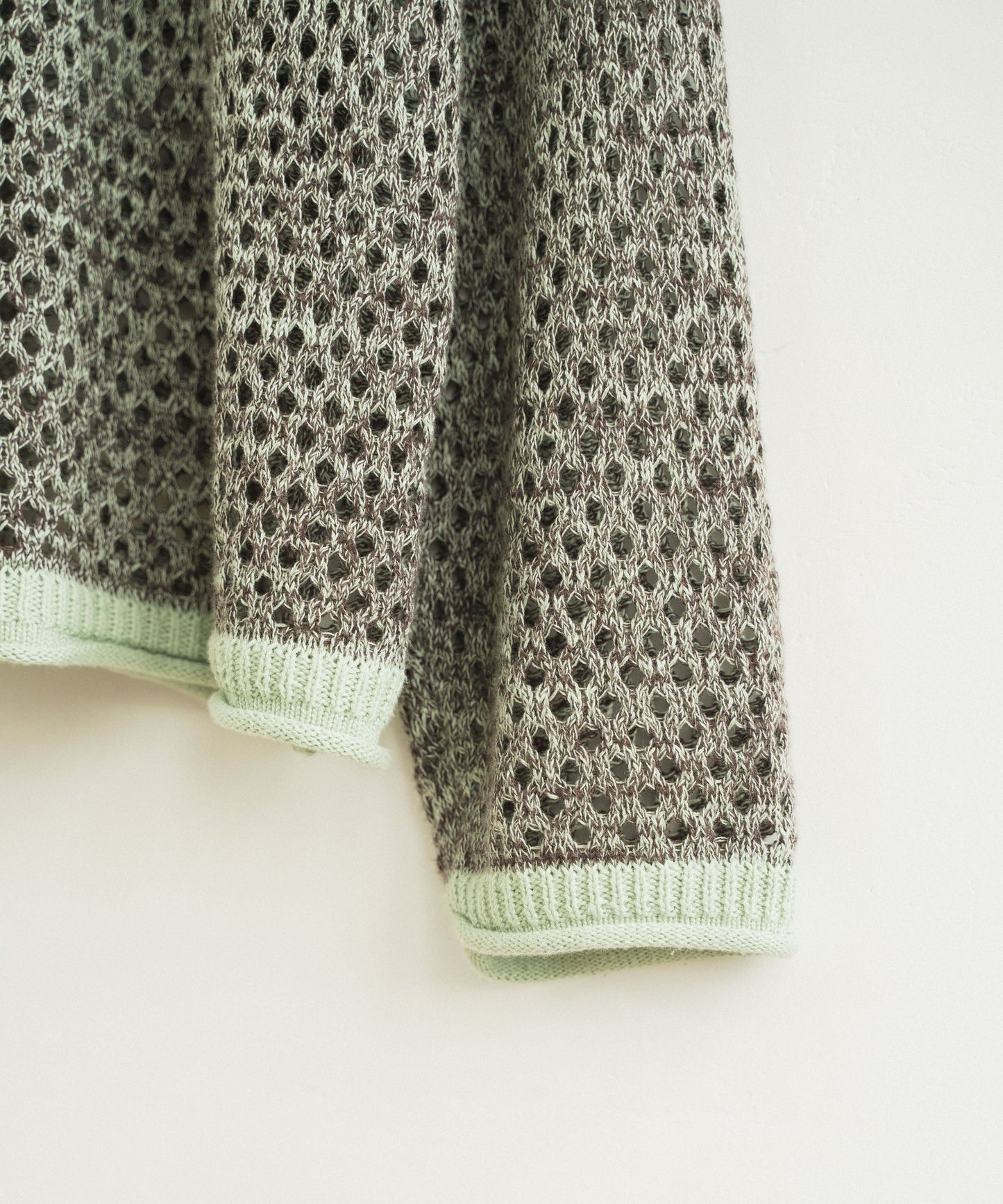 mech knit bicolor tops