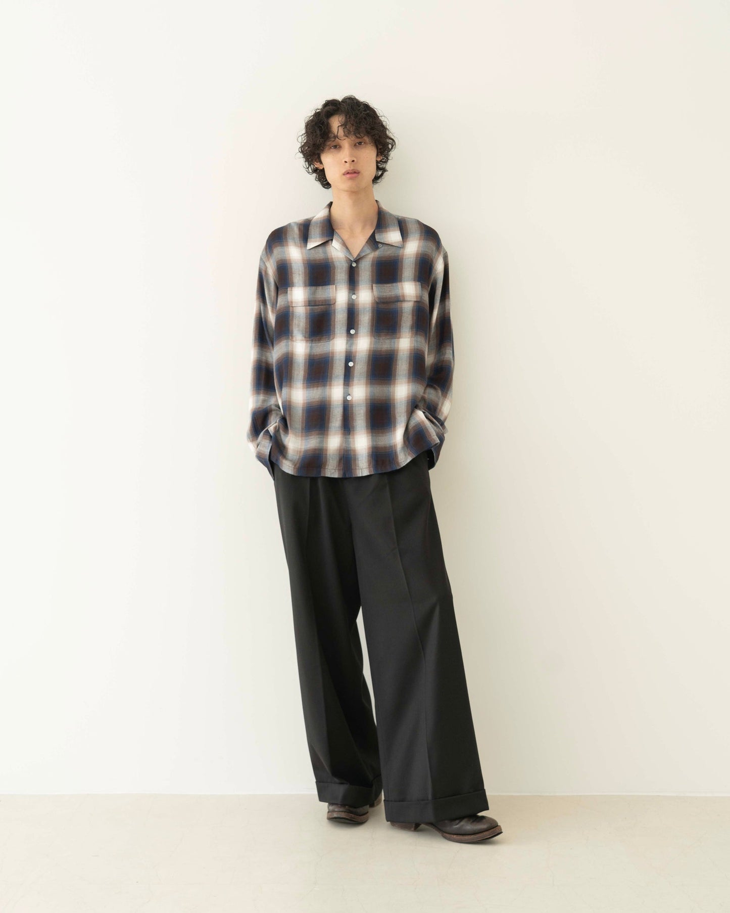 Rayon ombre check shirts