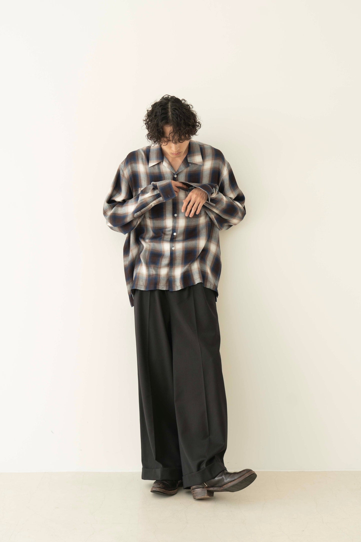 Rayon ombre check shirts