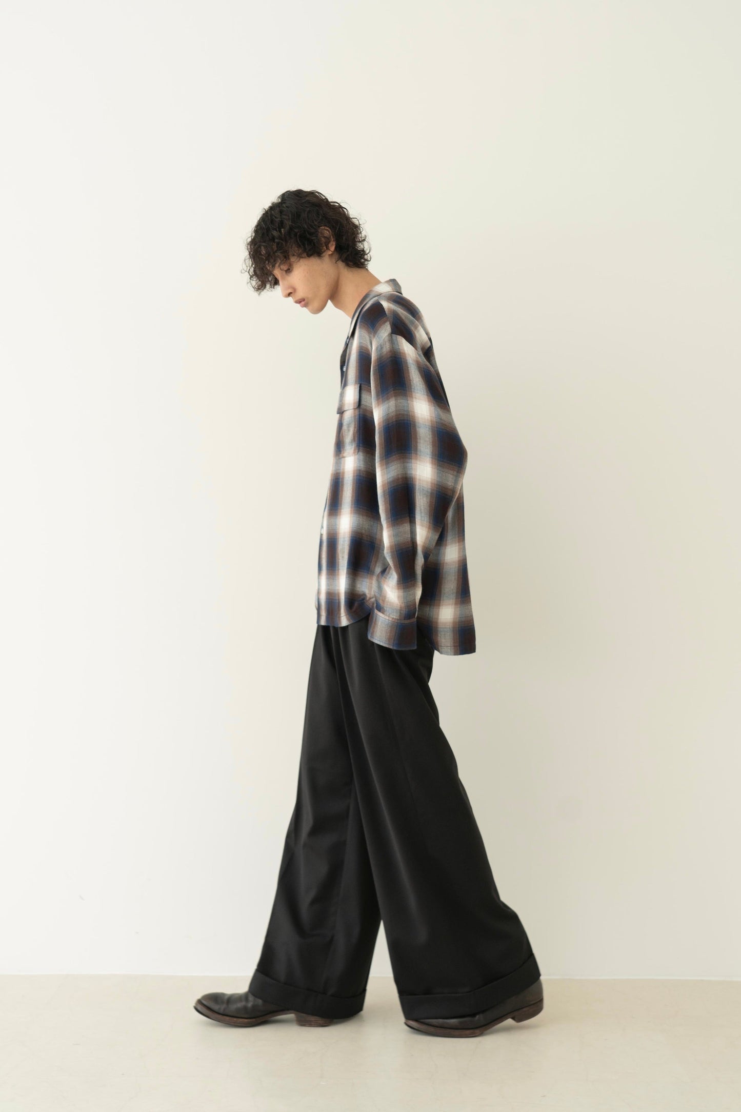 Rayon ombre check shirts