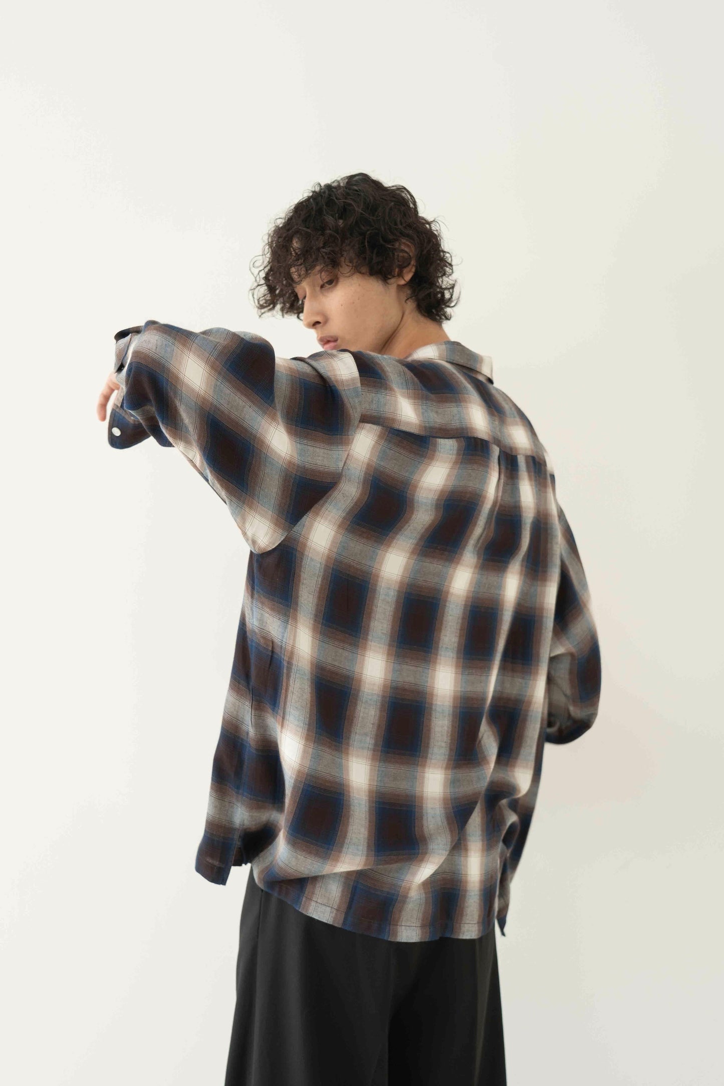 Rayon ombre check shirts