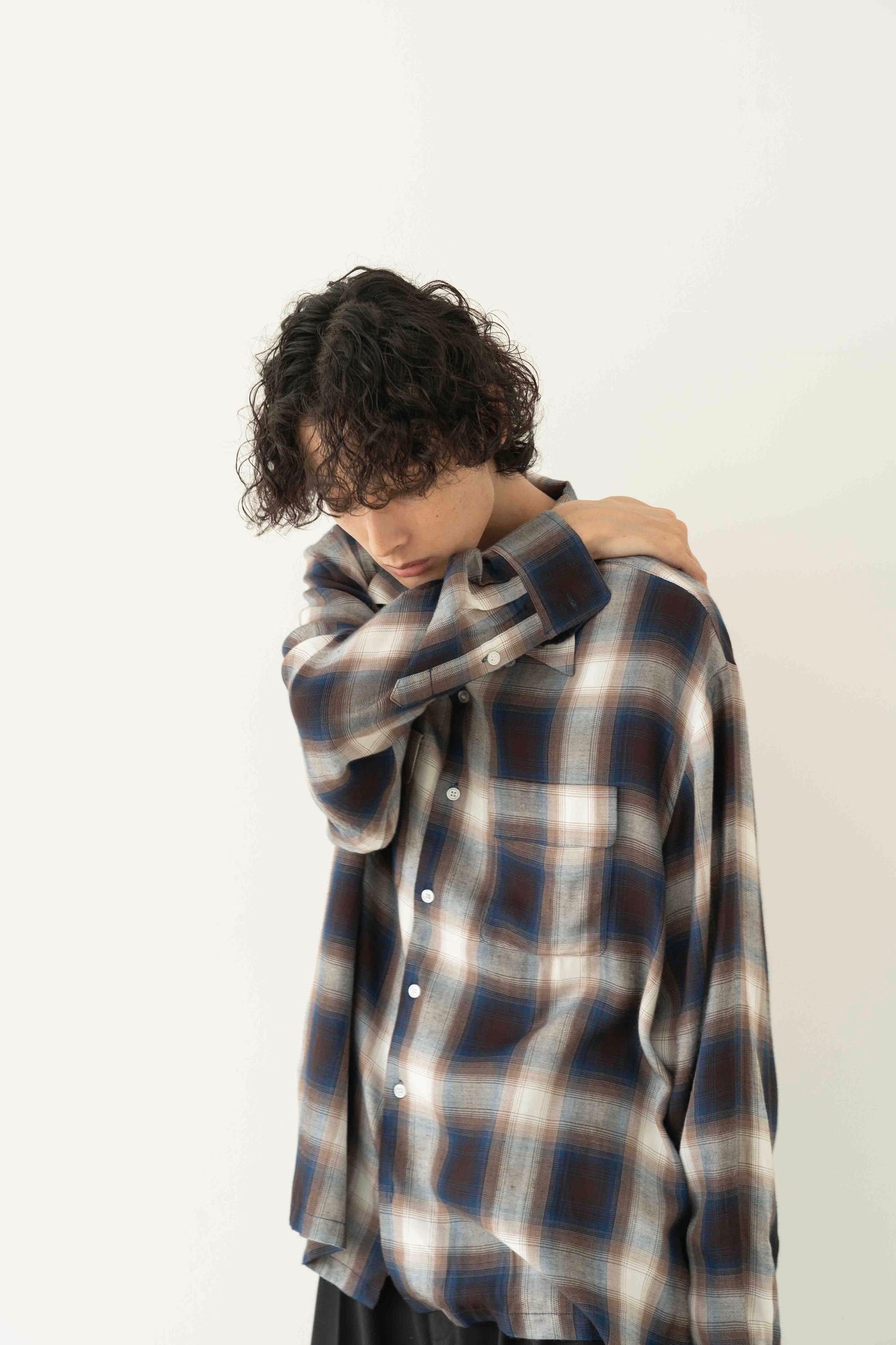 Rayon ombre check shirts