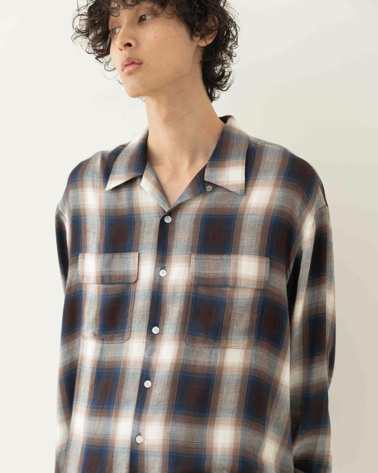 Rayon ombre check shirts