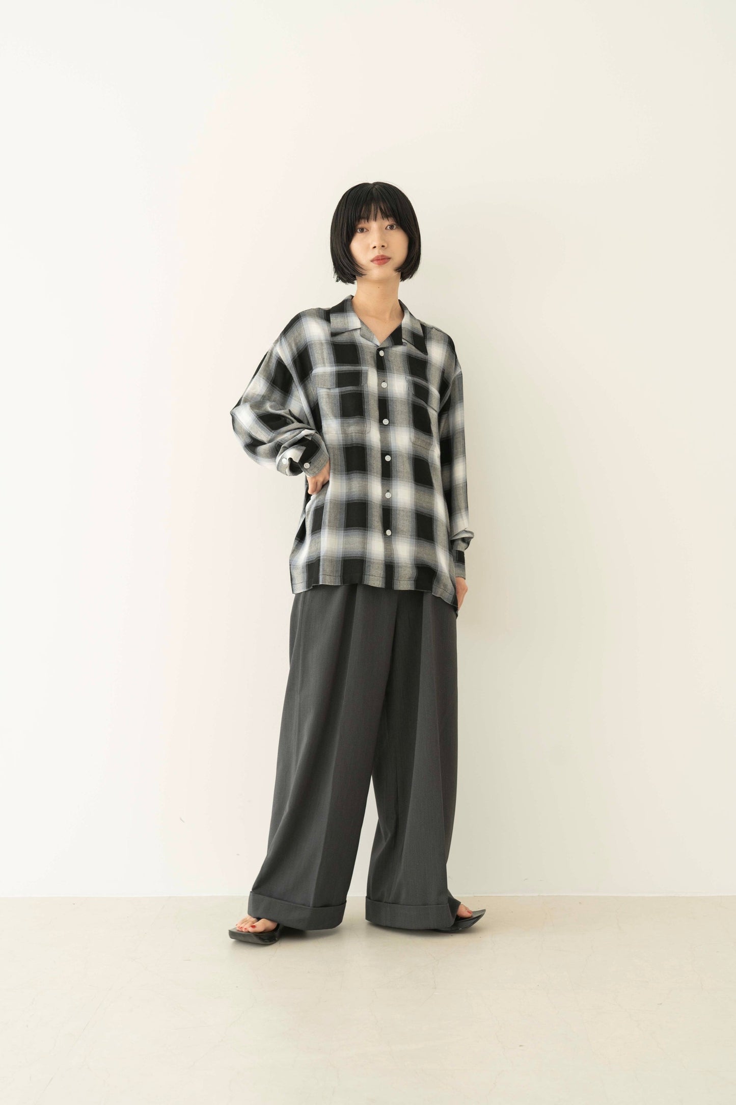 Rayon ombre check shirts