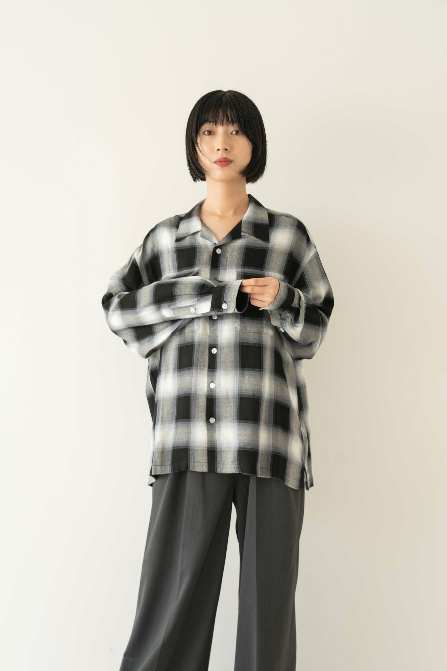 Rayon ombre check shirts